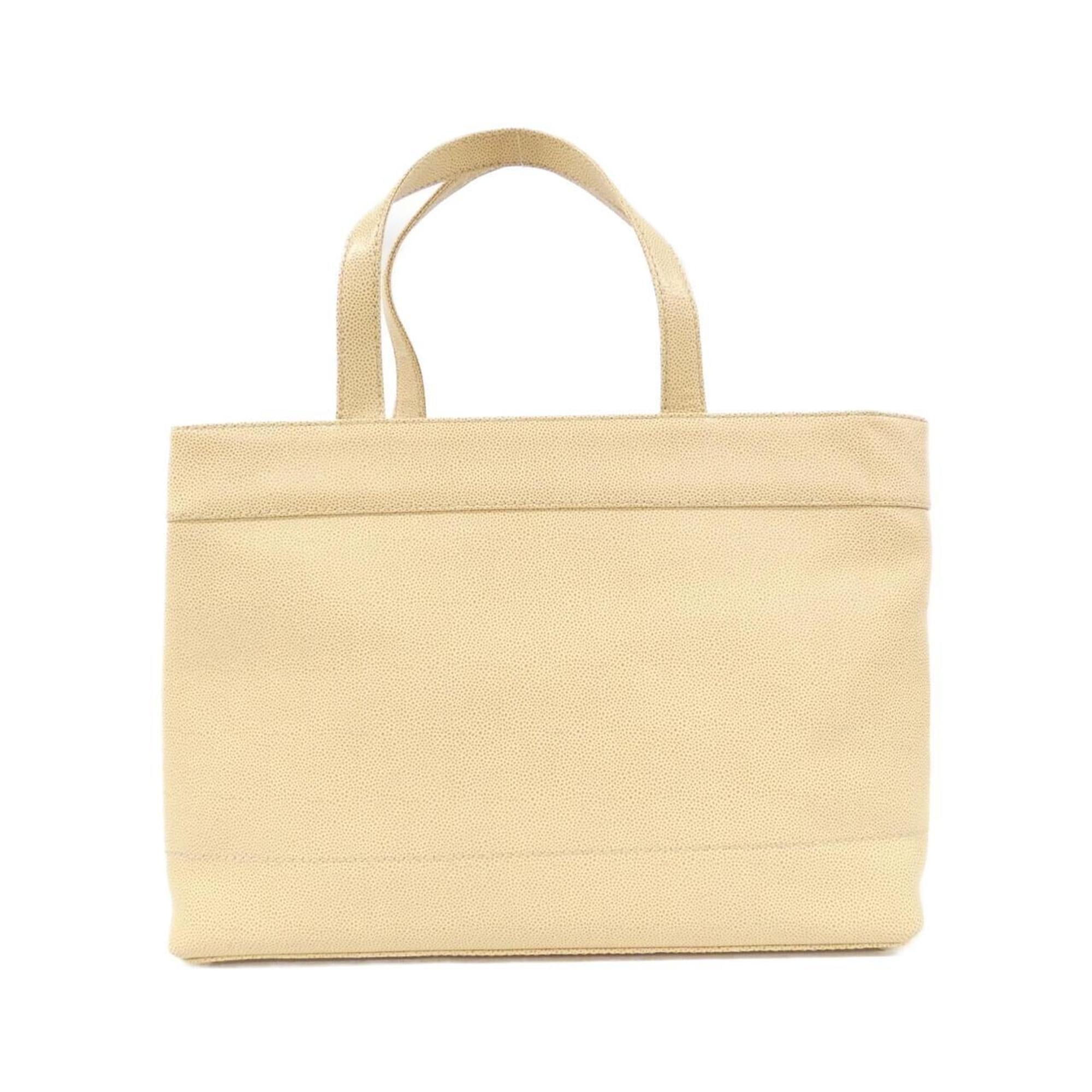 Chanel Beige Caviar Leather Handbag (Pre-Owned)