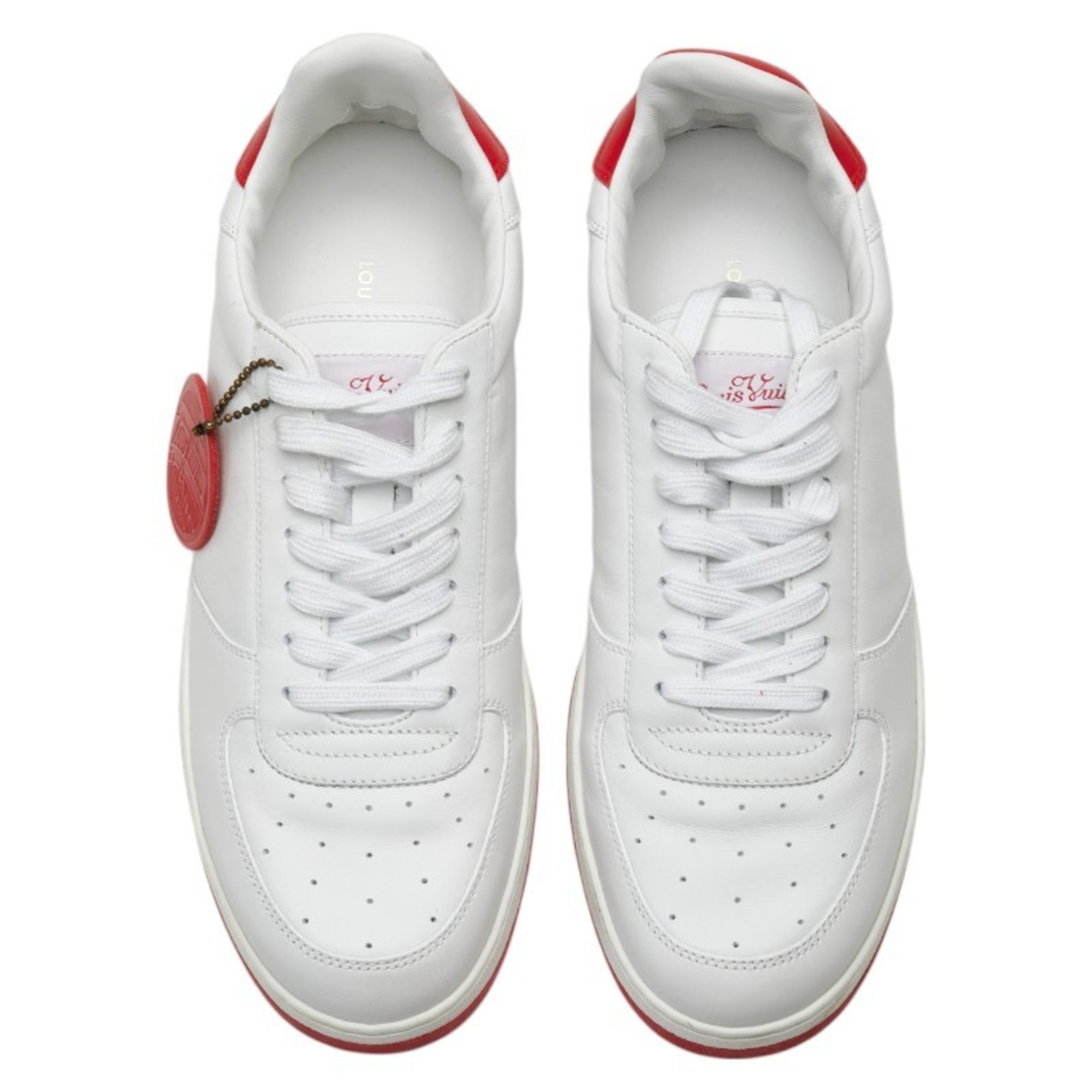 Louis Vuitton Red Color White Sneakers (Pre-Owned)