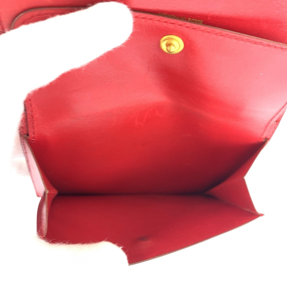 Hermes Red Color Leather Wallet (Bi-Fold) (Pre-Owned)