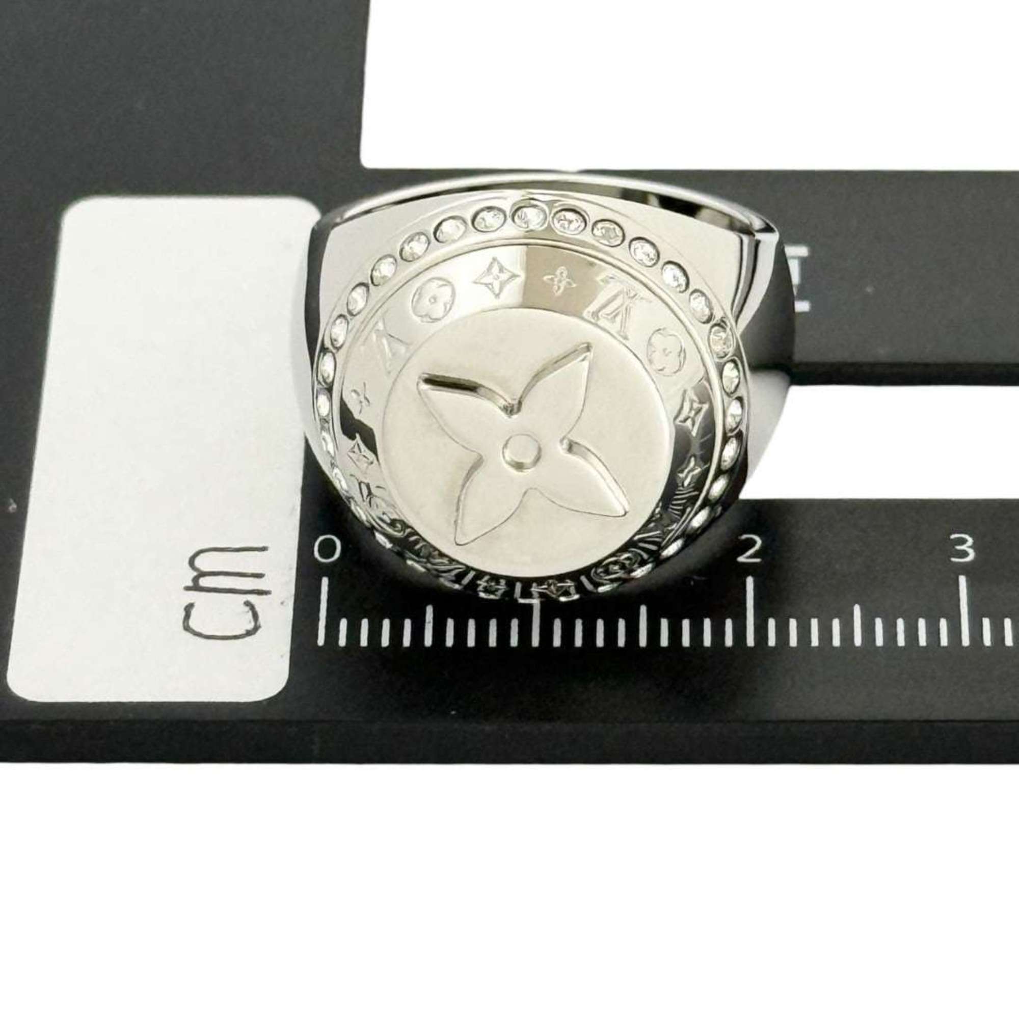 Louis Vuitton Metal Rhinestone Band Ring (Pre-Owned)
