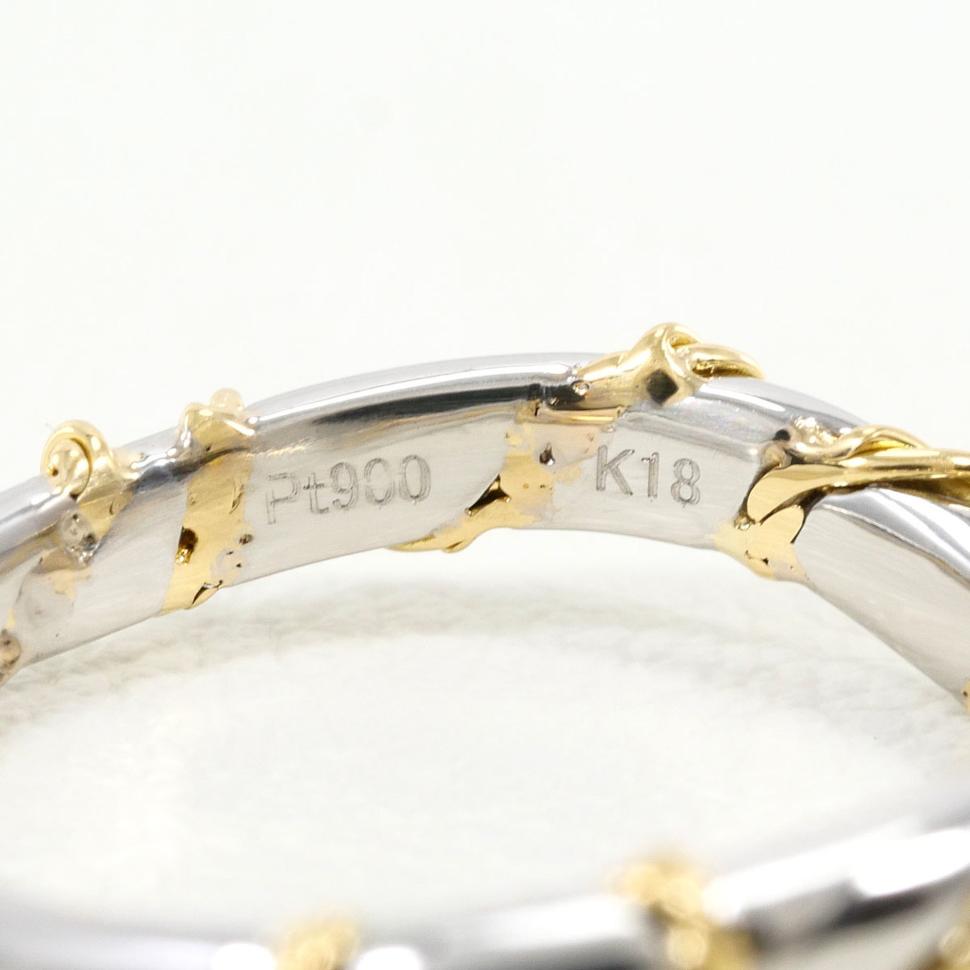 Unbranded Platinum Yellow Gold Yellow Gold (18K) Platinum 900 Band Ring (Pre-Owned)