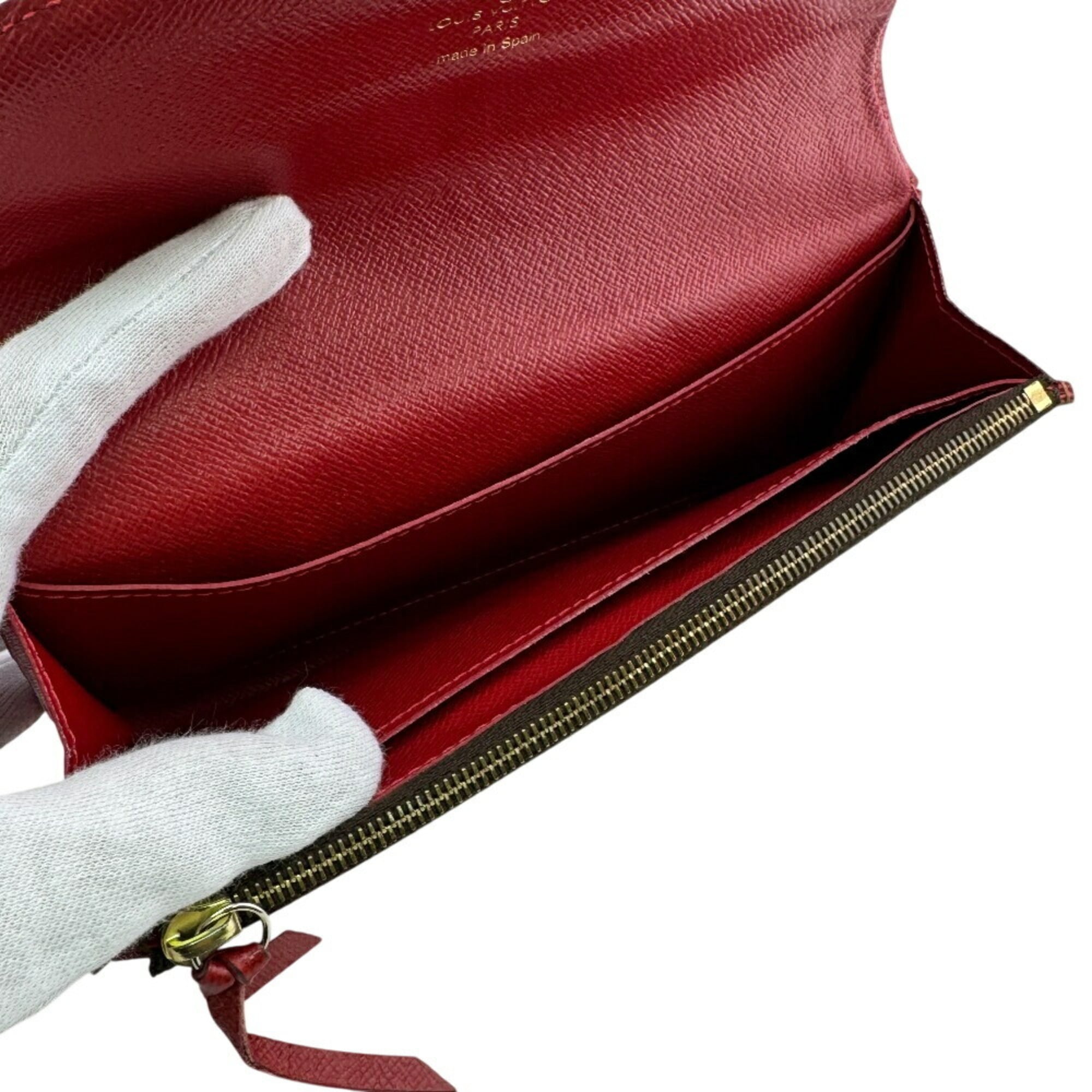 Louis Vuitton Brown Red Color Leather Coin Purse/Coin Case (Pre-Owned)