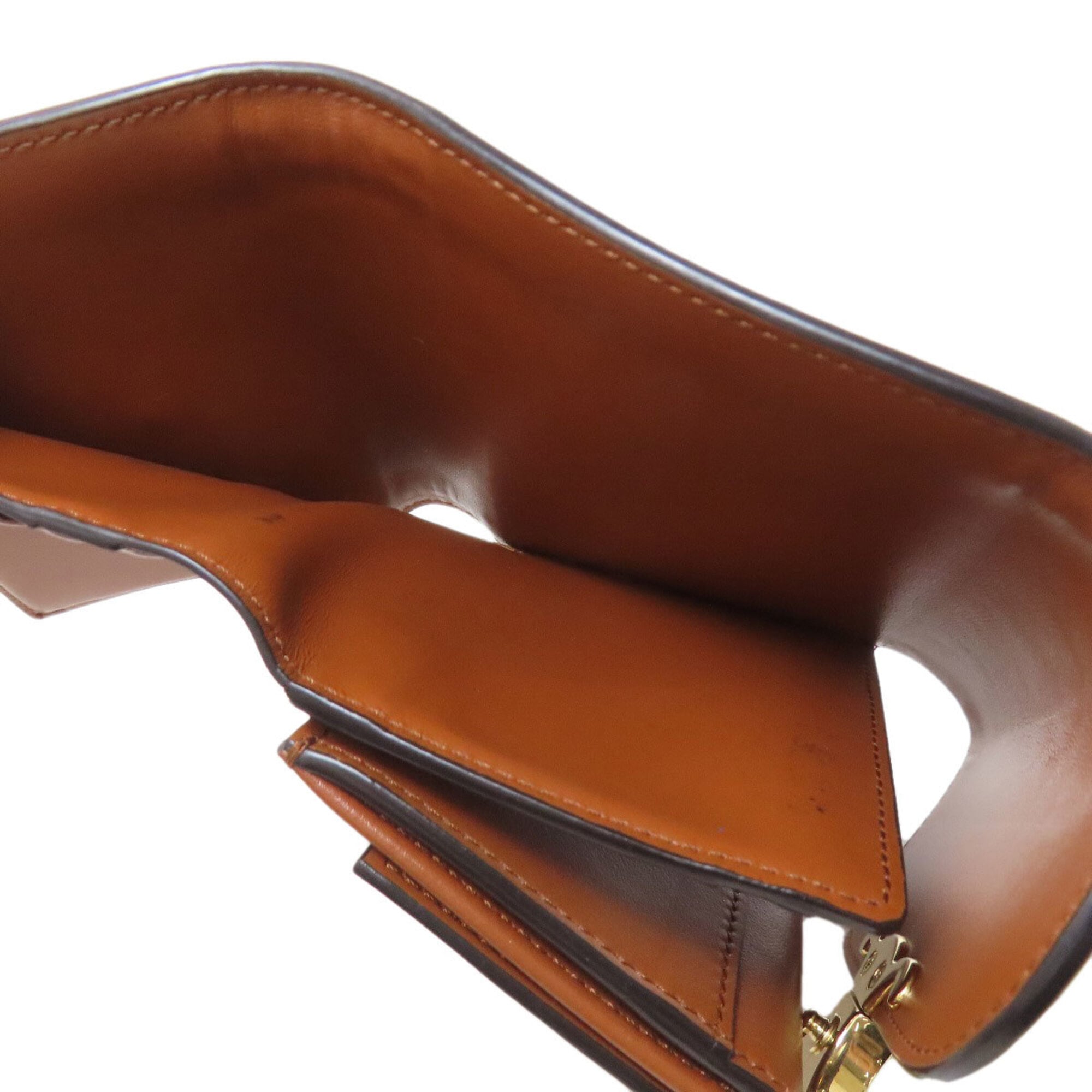 Celine Brown Canvas Leather Wallet (Tri-Fold) (Pre-Owned)