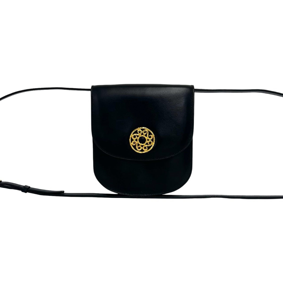 Celine Black Leather Pochette Shoulder Bag (Pre-Owned)