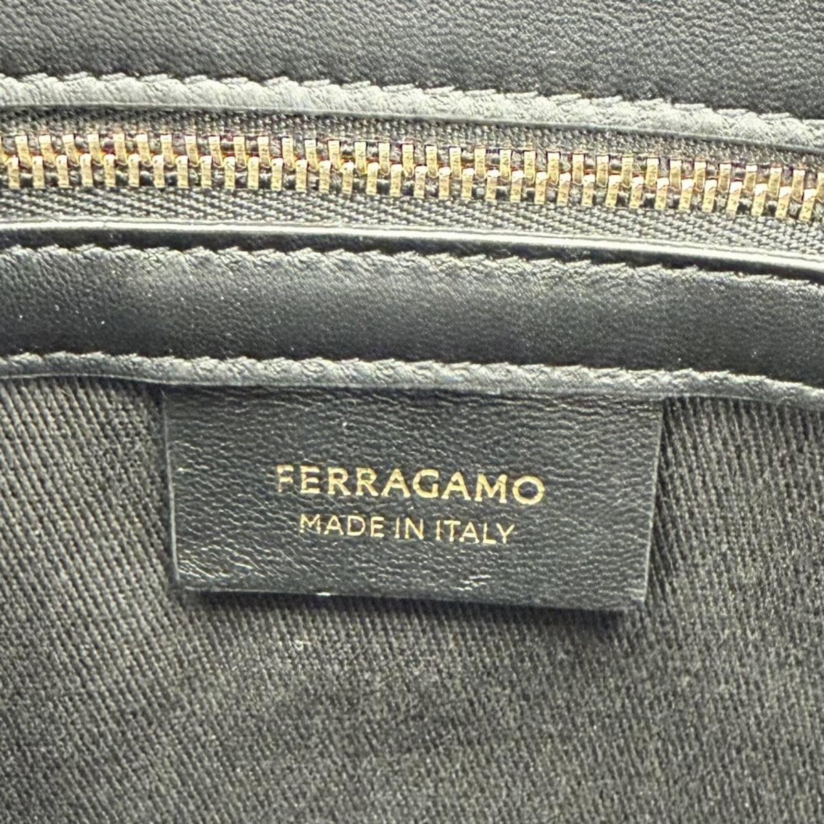 Salvatore Ferragamo Black Canvas Handbag Tote Bag (Pre-Owned)