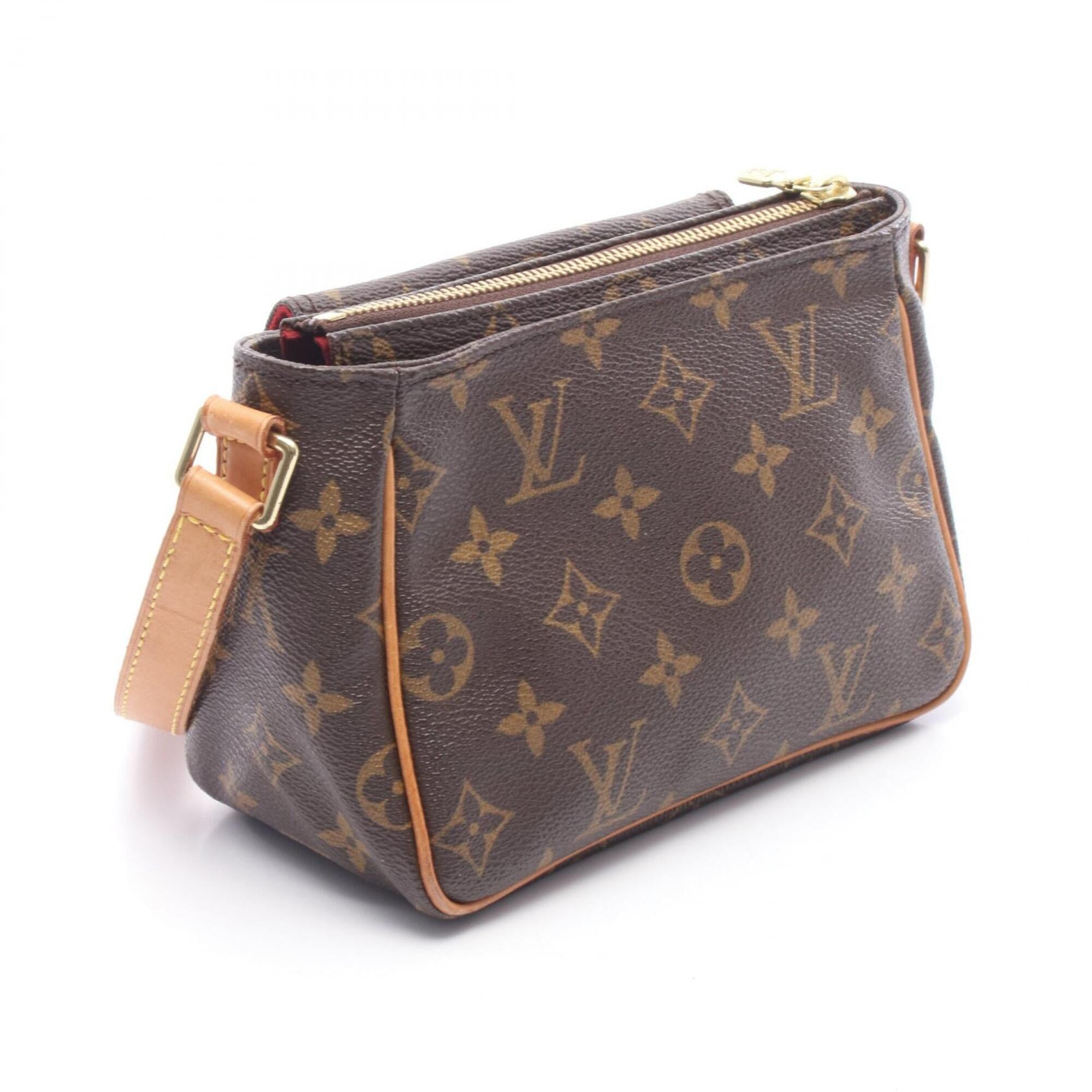 Louis Vuitton Brown Monogram Coated Canvas Leather Handbag Shoulder Bag (Pre-Owned)