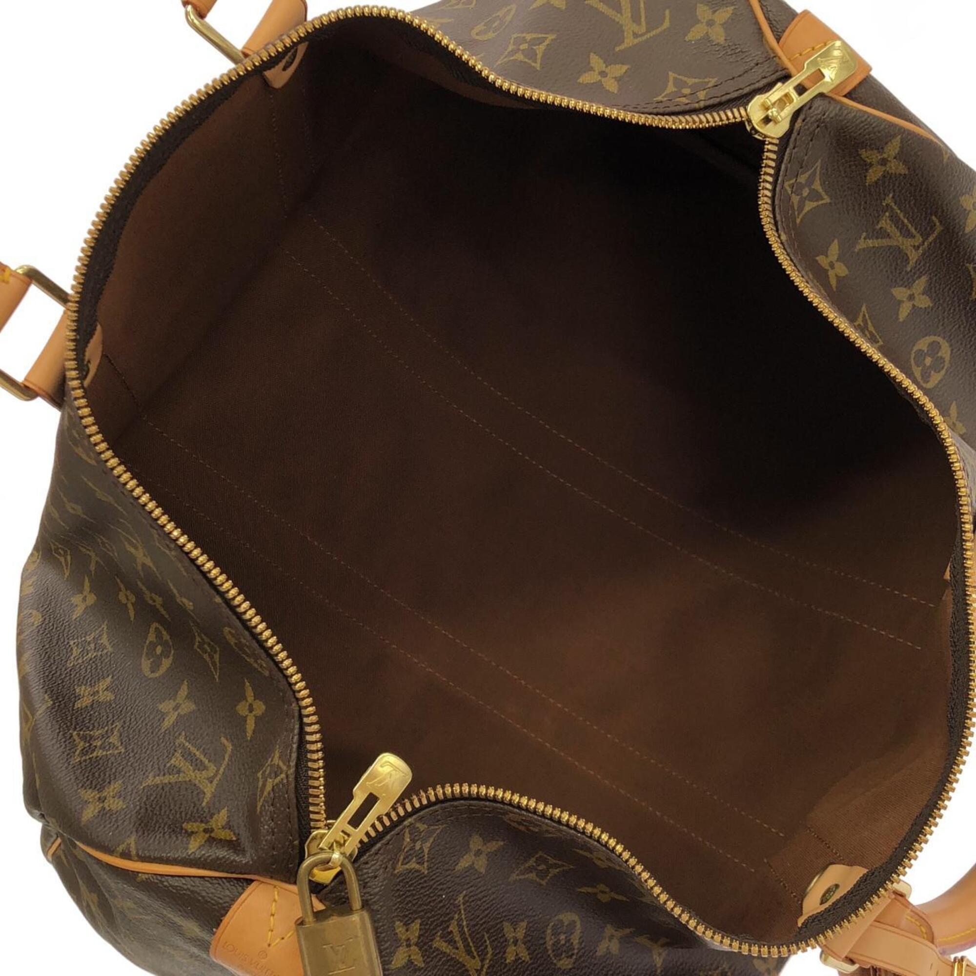 Louis Vuitton Marron Coated Canvas Boston Bag (Pre-Owned)