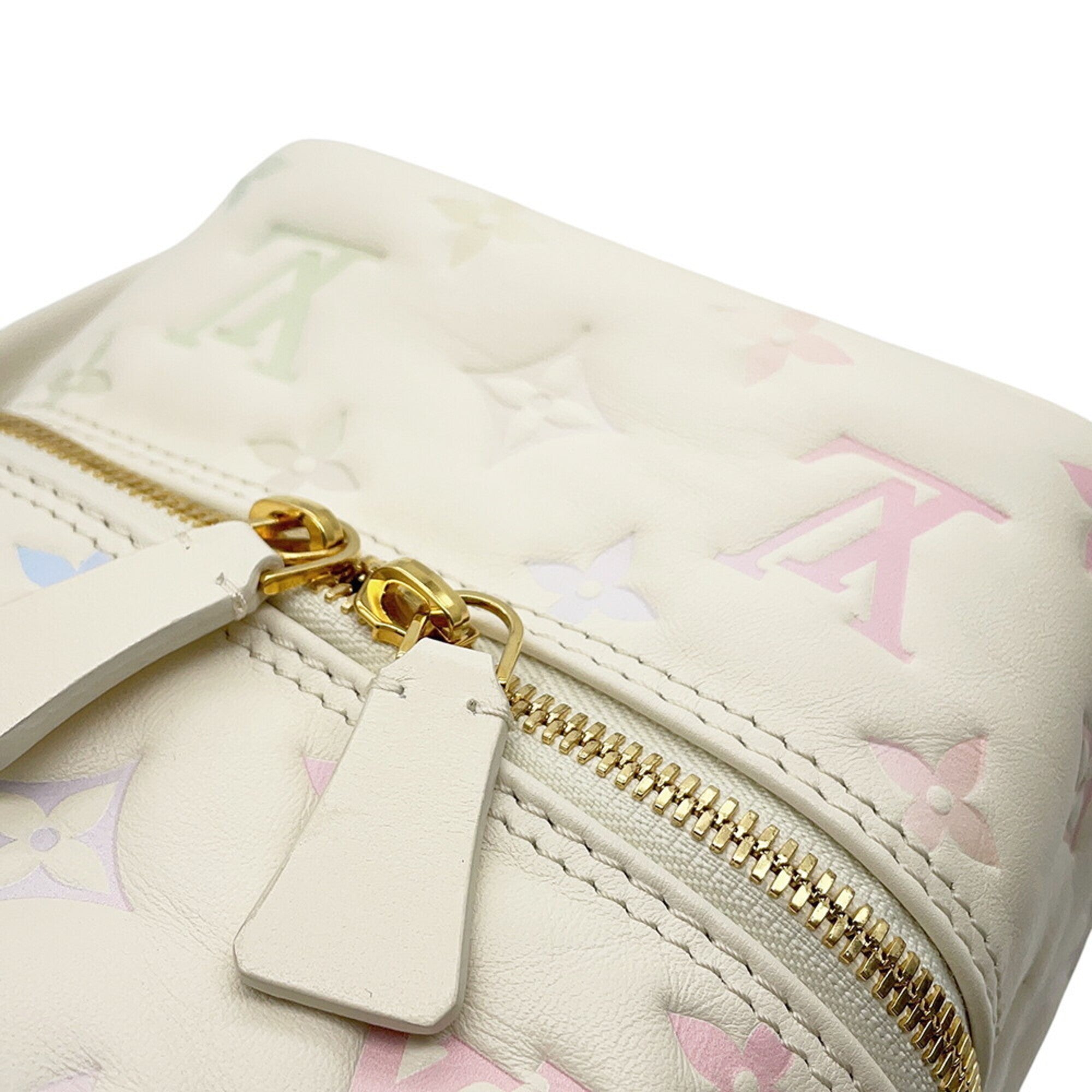 Louis Vuitton Multi-Color White Monogram Handbag Shoulder Bag (Pre-Owned)