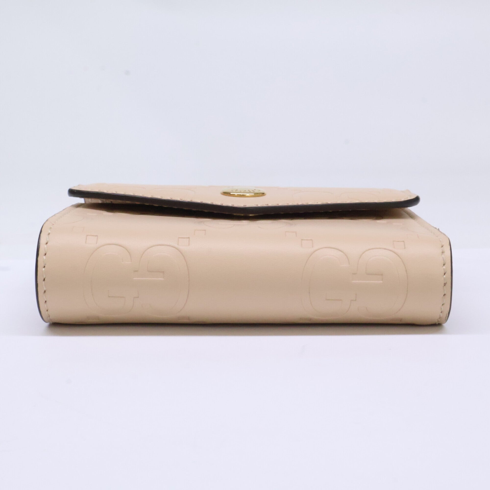 Gucci Light Beige Leather Wallet (Tri-Fold) (Pre-Owned)