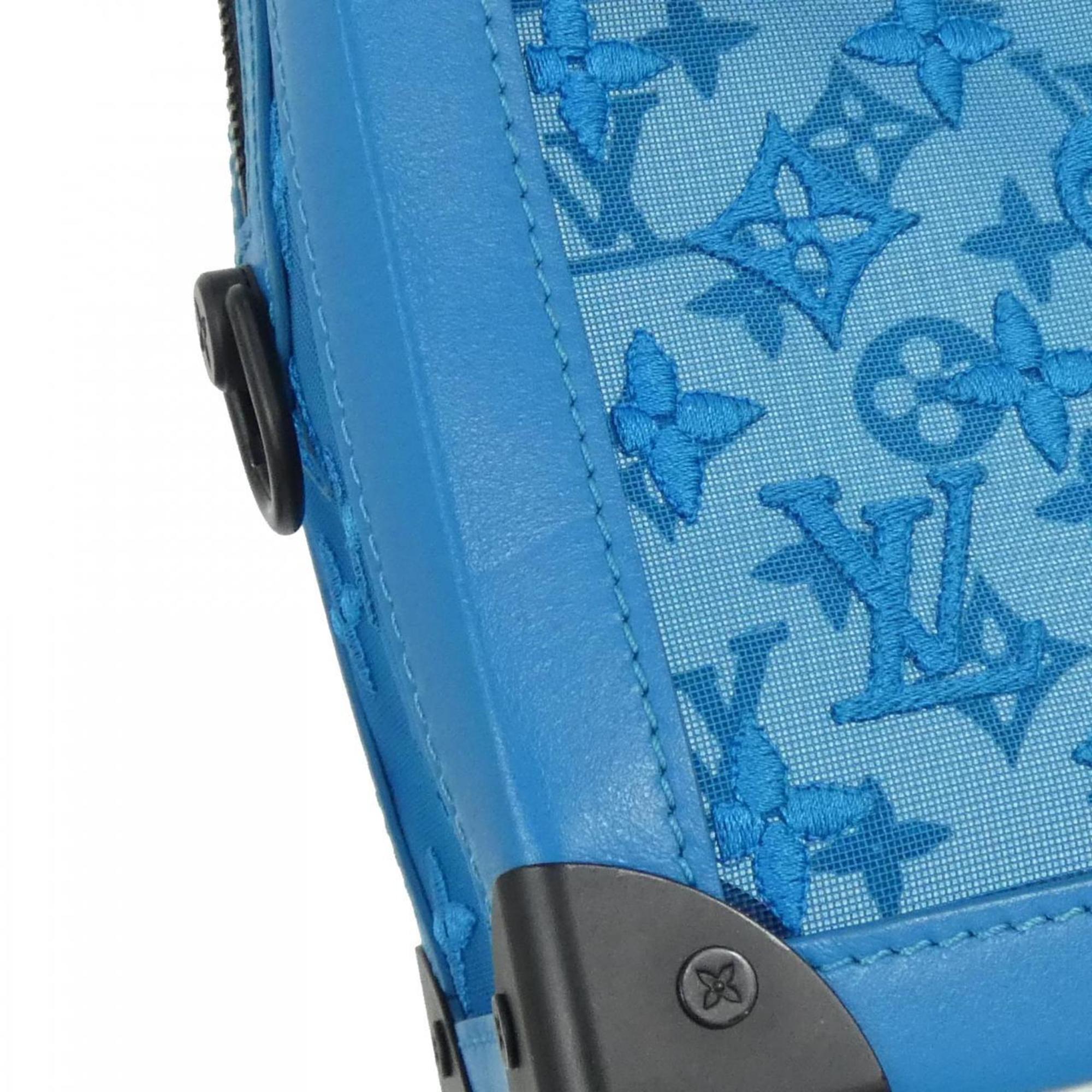 Louis Vuitton Turquoise Leather Nylon Shoulder Bag (Pre-Owned)