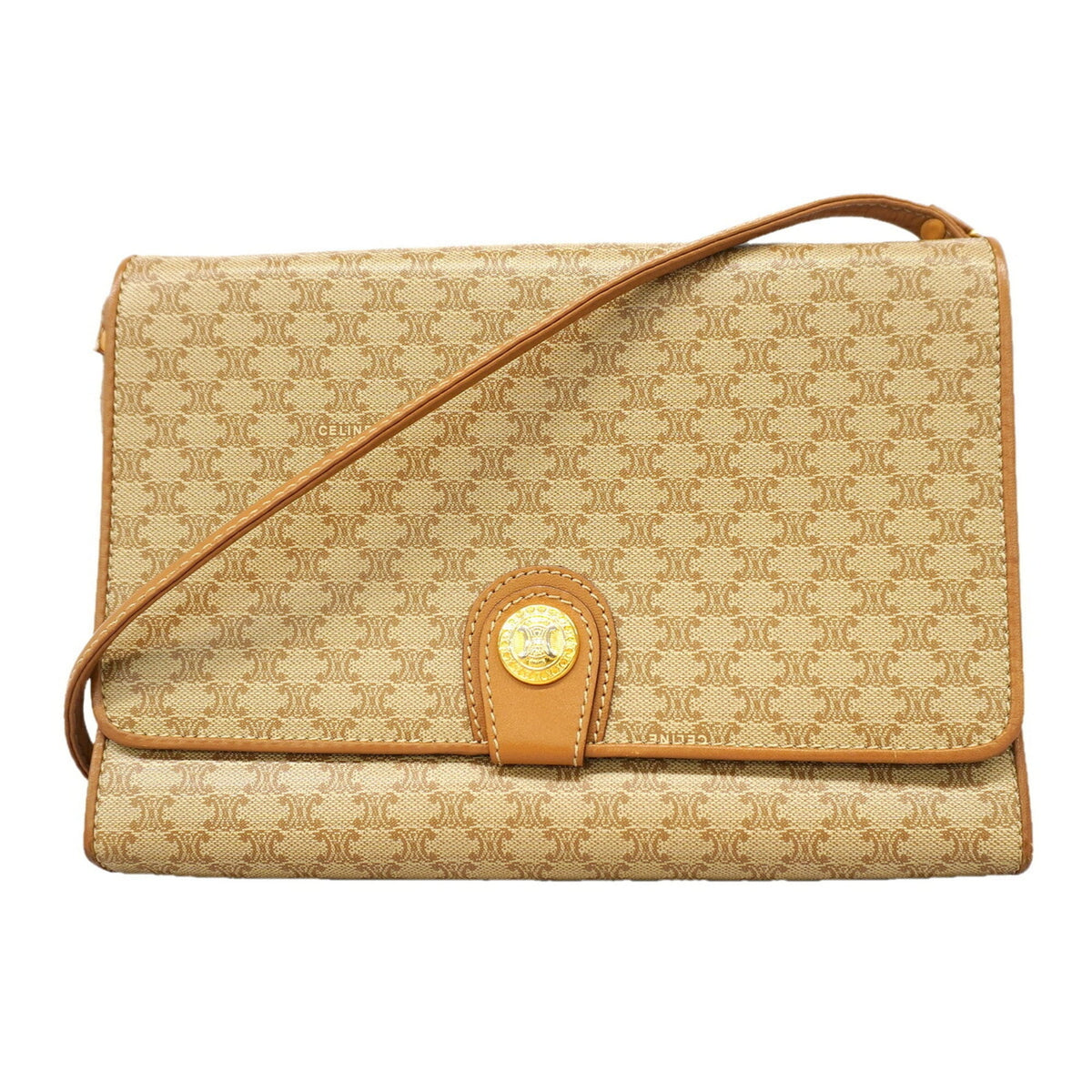 Celine Beige Pvc Shoulder Bag (Pre-Owned)