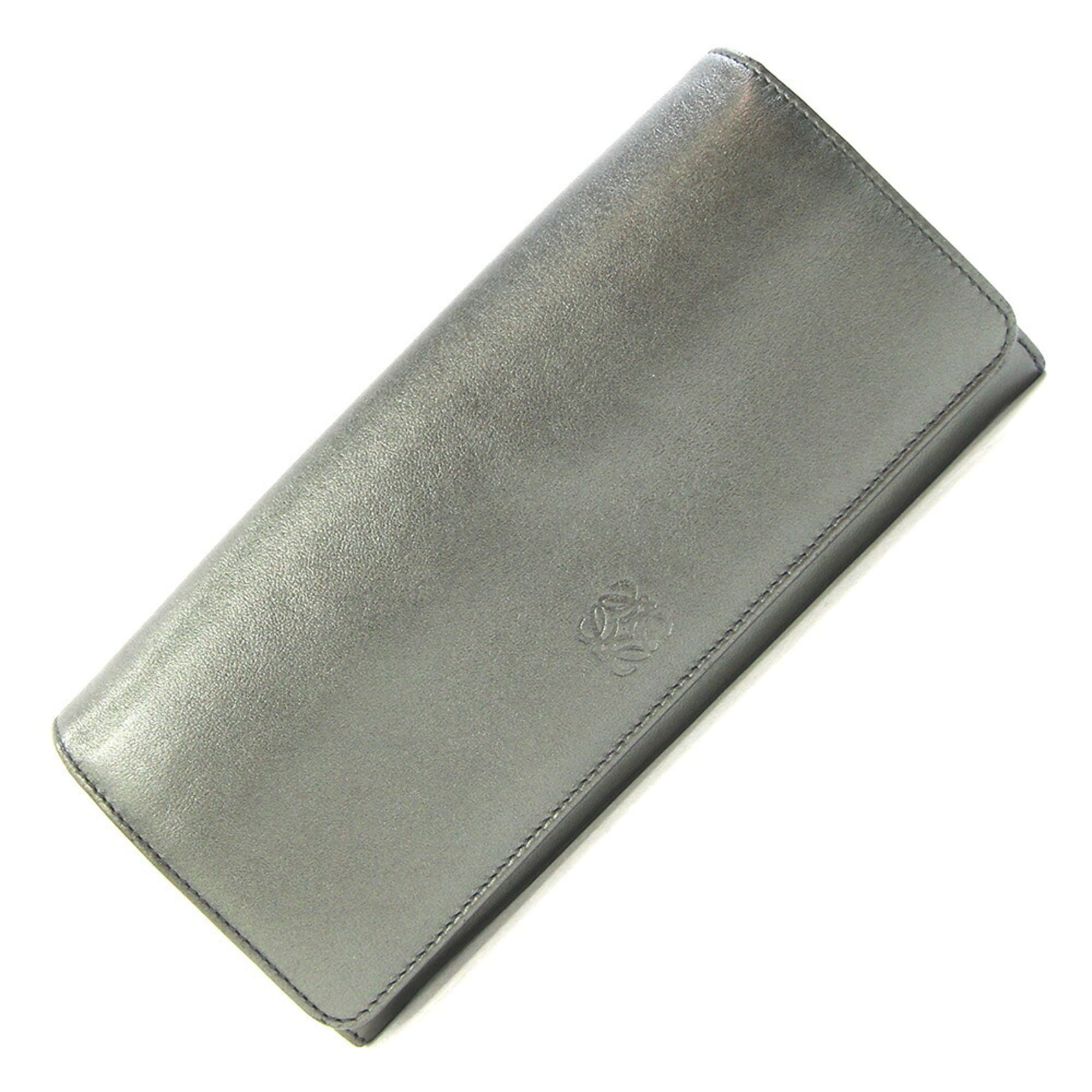 Loewe Metallic Green Leather Long Wallet (Bi-Fold) (Pre-Owned)
