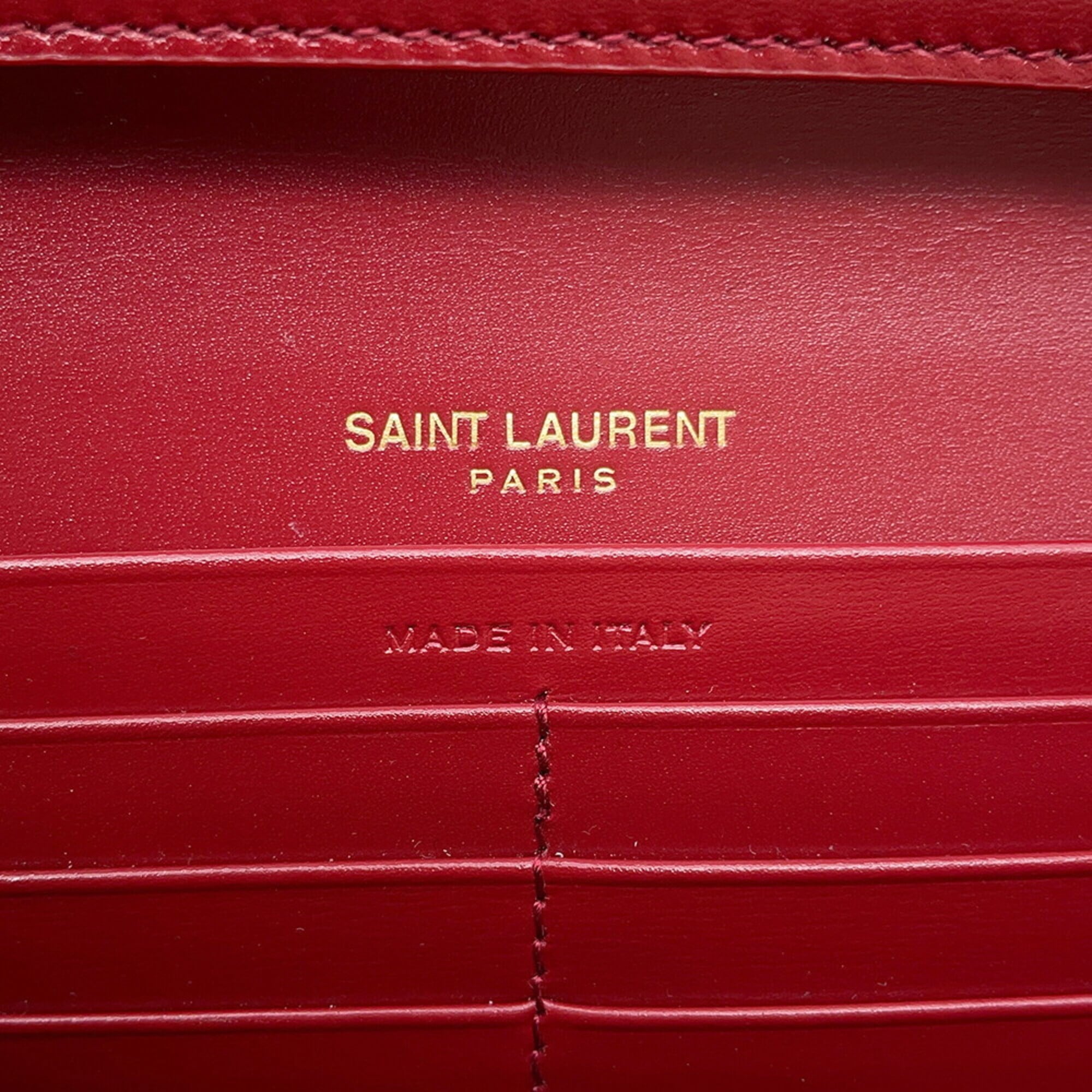 Yves Saint Laurent Leather Chain/Shoulder Wallet (Pre-Owned)