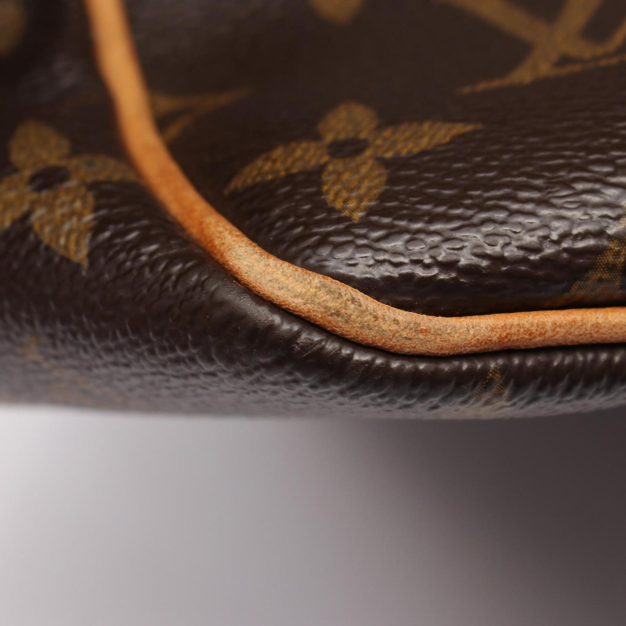 Louis Vuitton Brown Coated Canvas Leather Handbag Tote Bag (Pre-Owned)
