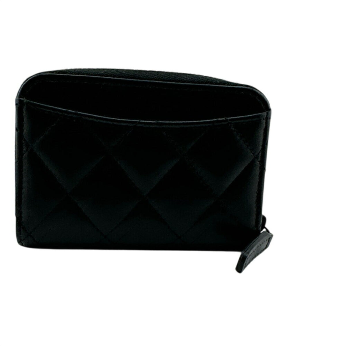 Chanel Black Leather Coin Purse/Coin Case (Pre-Owned)