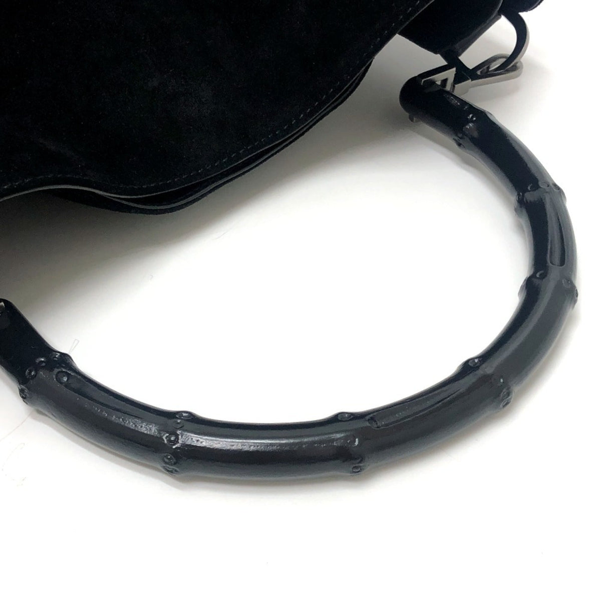 Gucci Black Bamboo Handbag Shoulder Bag (Pre-Owned)