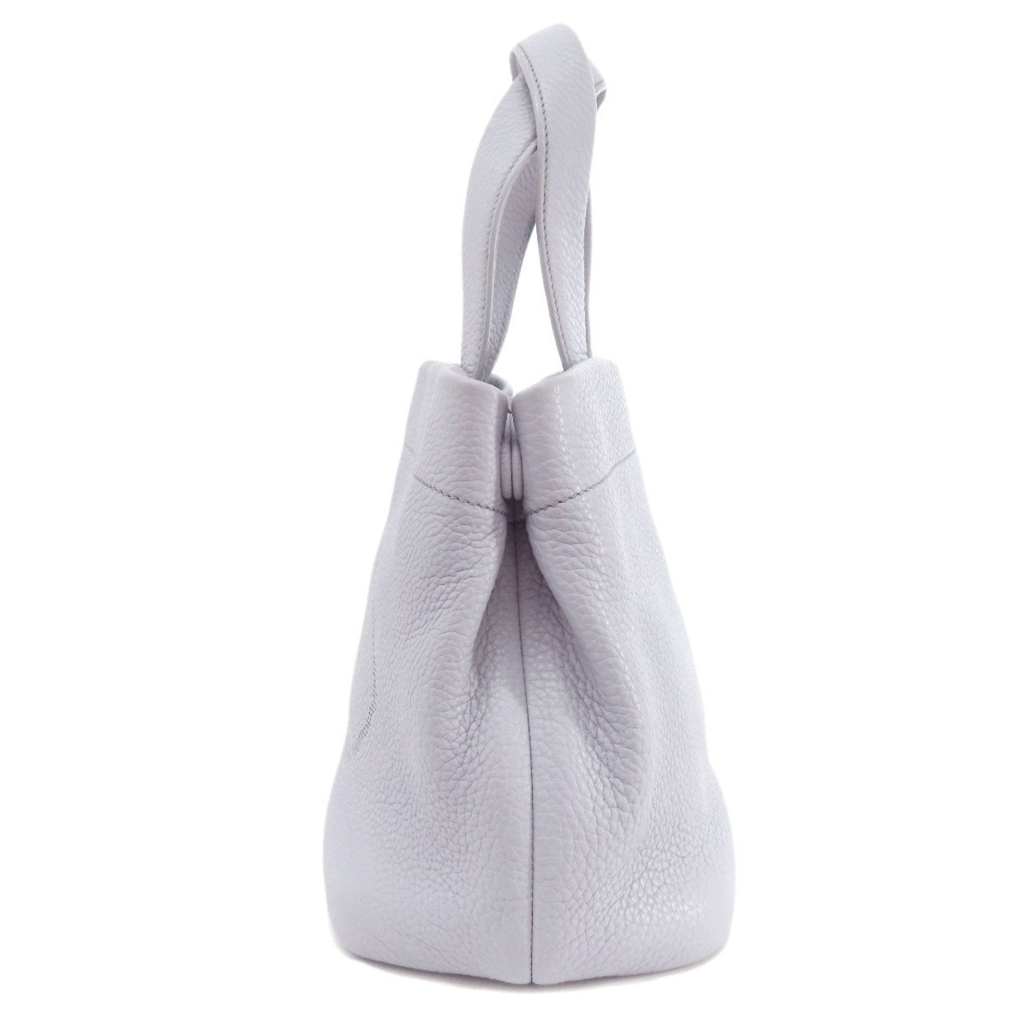 Prada Gray Leather Handbag (Pre-Owned)