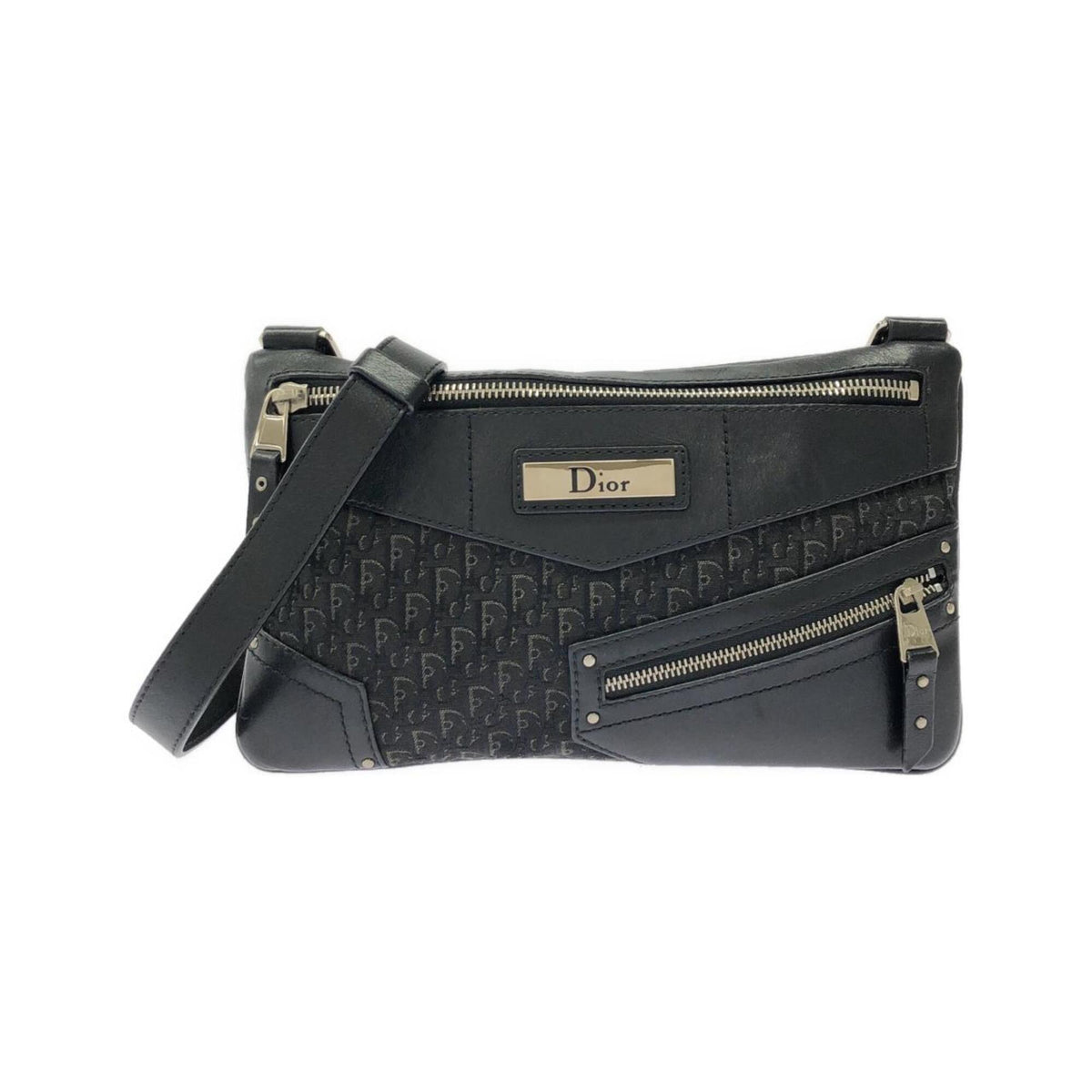 Christian Dior Black Canvas Shoulder Bag (Pre-Owned)