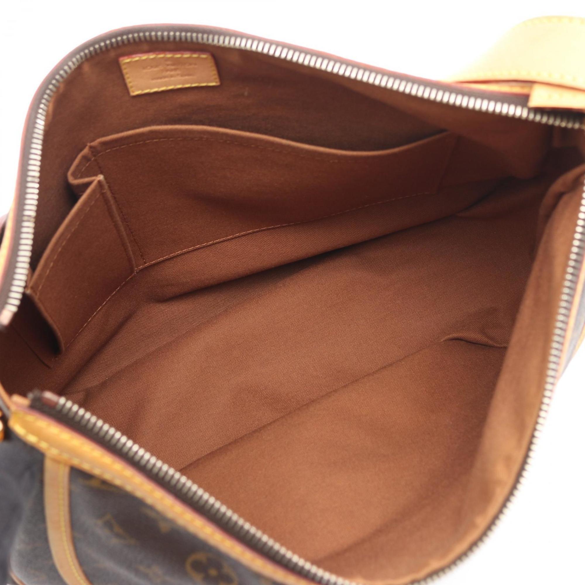 Louis Vuitton Brown Monogram Coated Canvas Leather Handbag Shoulder Bag (Pre-Owned)
