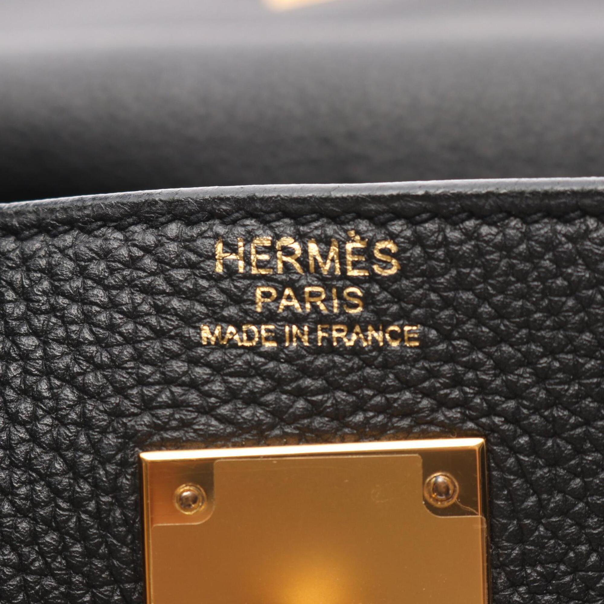 Hermes Black Togo Leather Handbag (Pre-Owned)