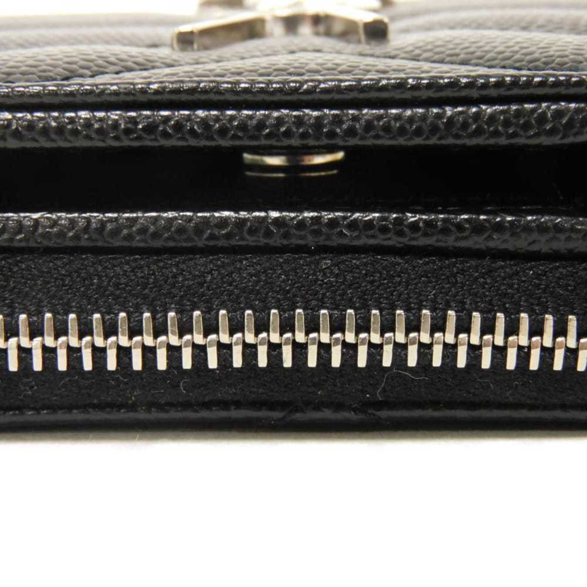 Yves Saint Laurent Black Leather Wallet (Bi-Fold) (Pre-Owned)