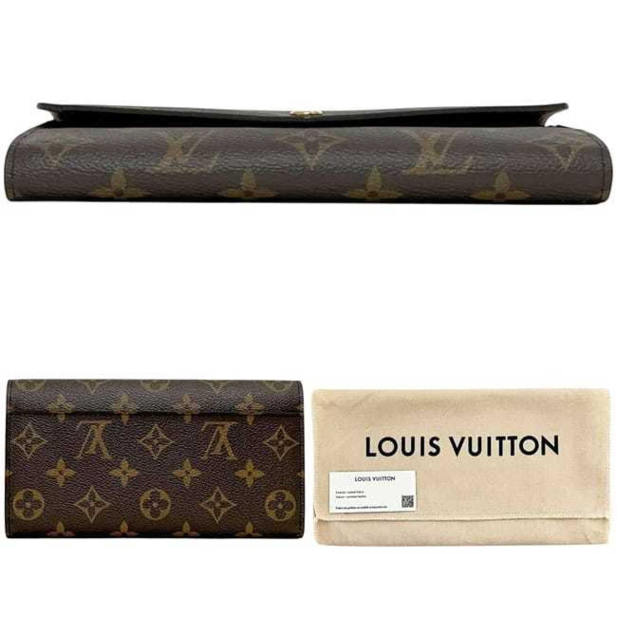 Louis Vuitton Brown Monogram Canvas Long Wallet (Bi-Fold) (Pre-Owned)