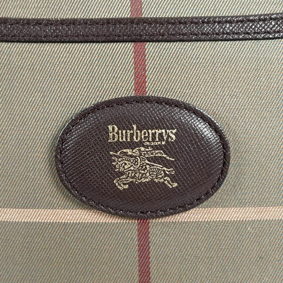 Burberry Brown Khaki Canvas Leather Shoulder Bag (Pre-Owned)