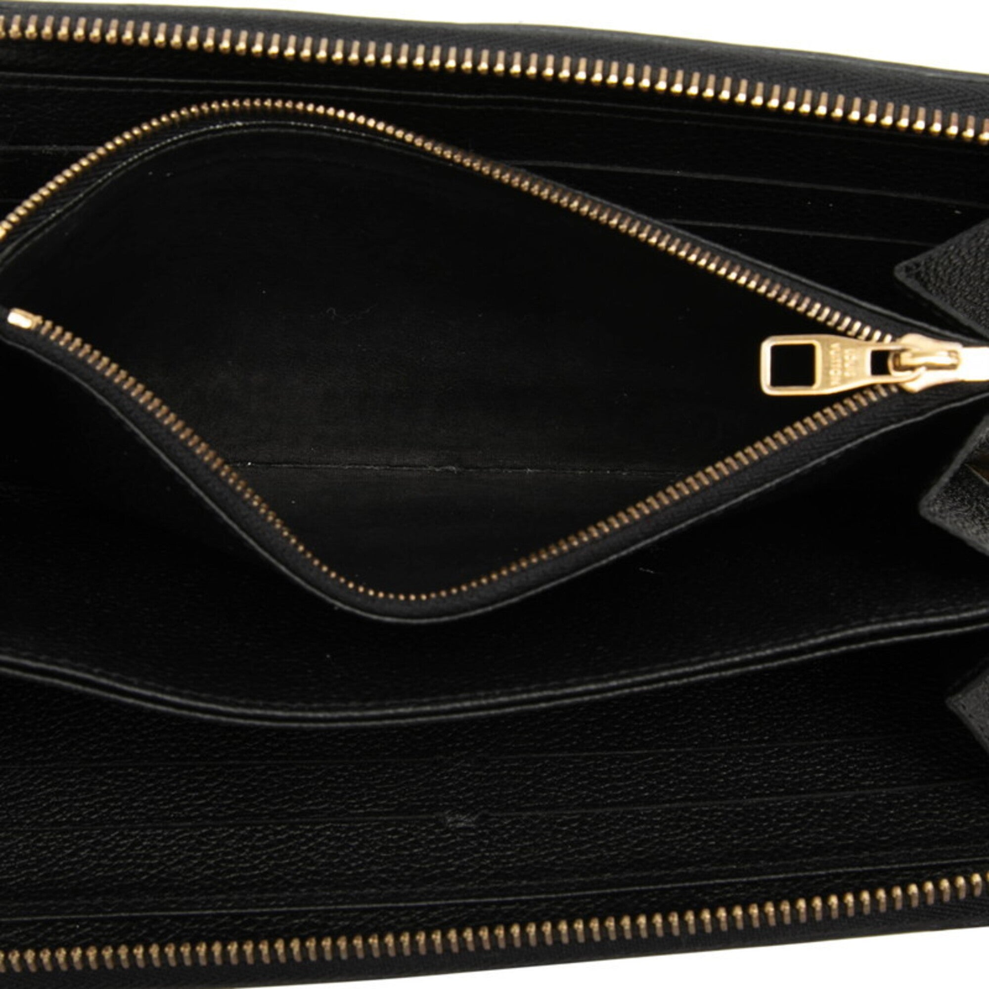 Louis Vuitton Monogram Empreinte Black Noir Leather Long Wallet (Bi-Fold) (Pre-Owned)