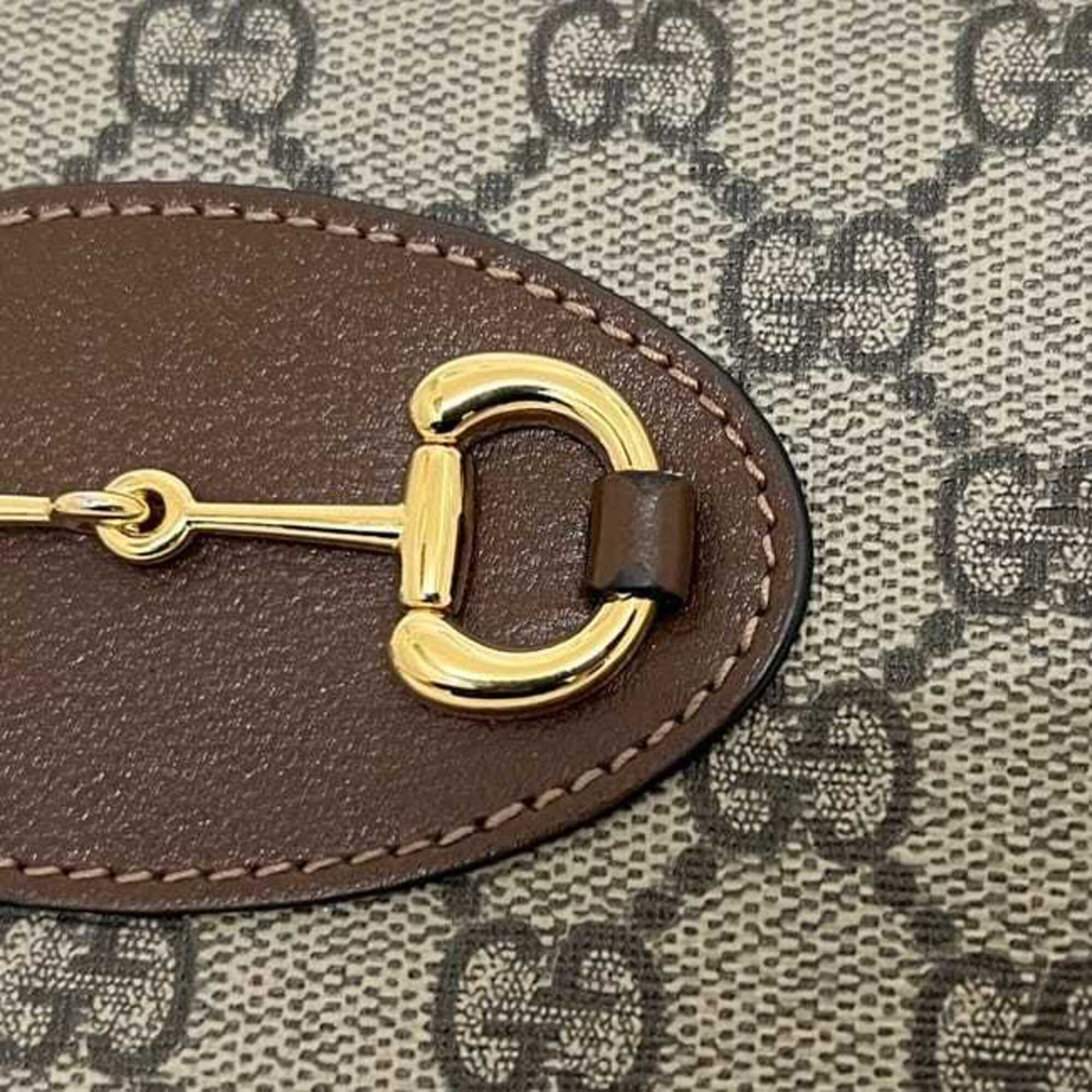 Gucci Beige Brown Pvc Leather Long Wallet (Bi-Fold) (Pre-Owned)