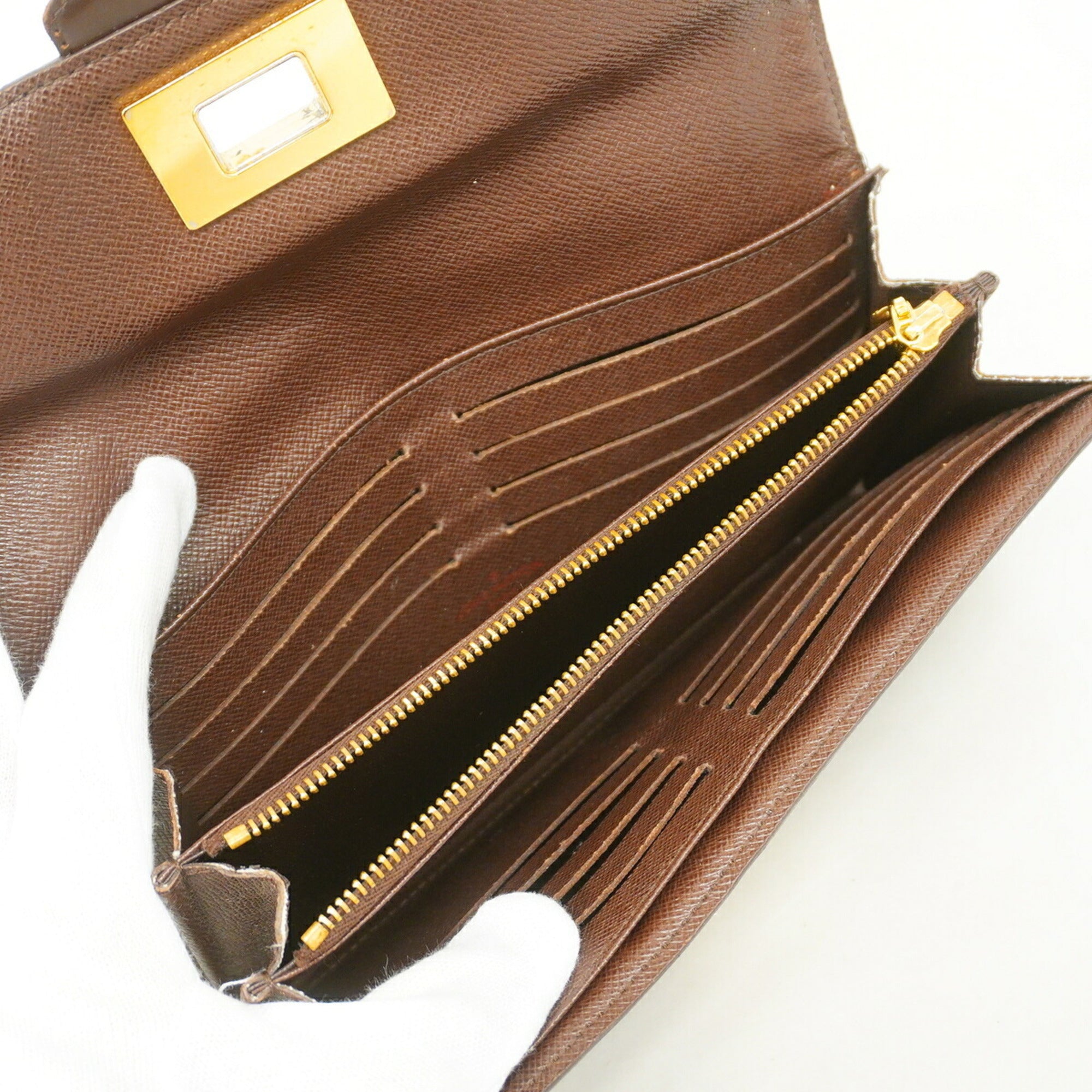 Louis Vuitton Ebene Long Wallet (Bi-Fold) (Pre-Owned)