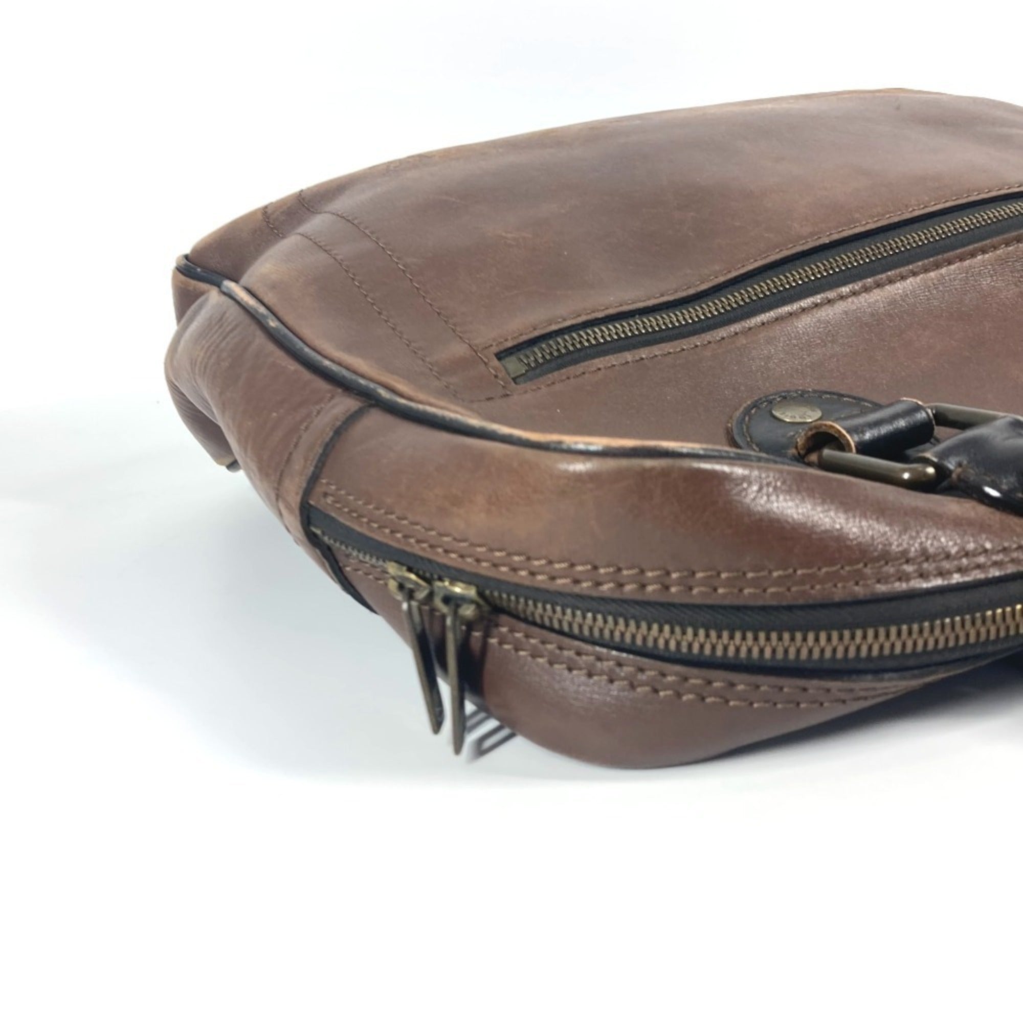 Louis Vuitton Brown Galle Utah Leather Briefcase Handbag Tote Bag (Pre-Owned)