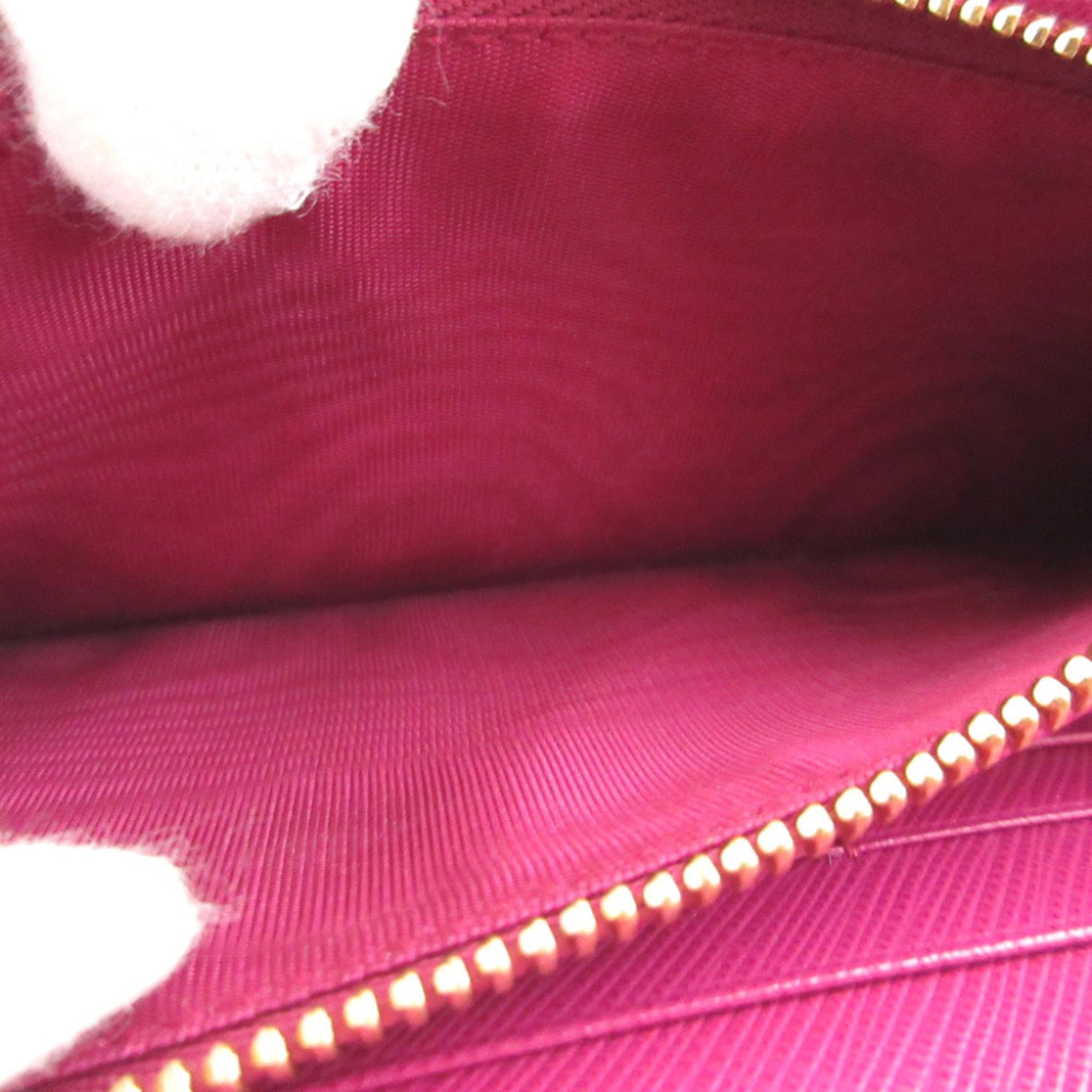 Salvatore Ferragamo Purple Leather Long Wallet (Bi-Fold) (Pre-Owned)