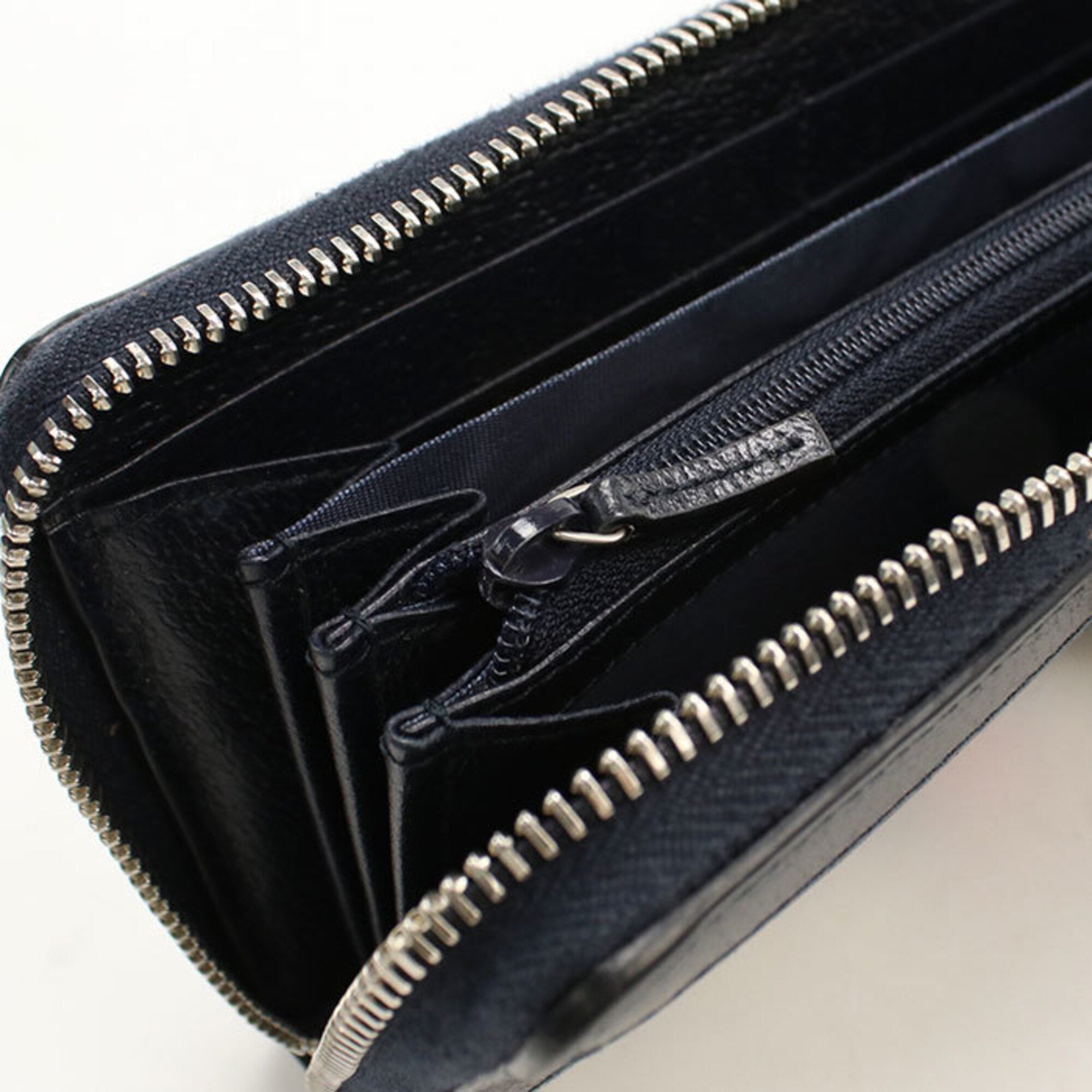 Gucci Navy Gg Supreme Leather Long Wallet (Bi-Fold) (Pre-Owned)