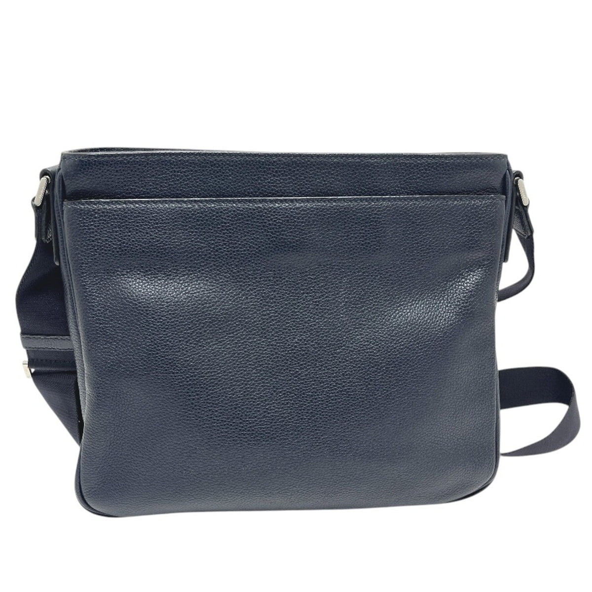 Prada Blue Leather Handbag Shoulder Bag (Pre-Owned)