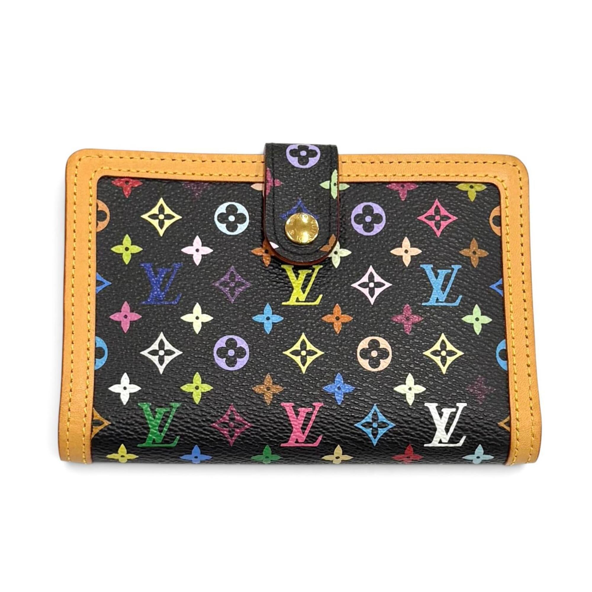 Louis Vuitton Noir Leather Wallet (Bi-Fold) (Pre-Owned)