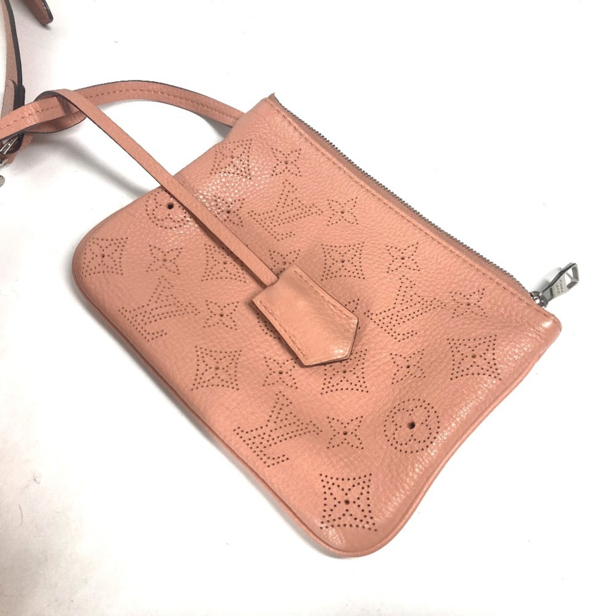 Louis Vuitton Pink Rose Mahina Leather Handbag Shoulder Bag Tote Bag (Pre-Owned)