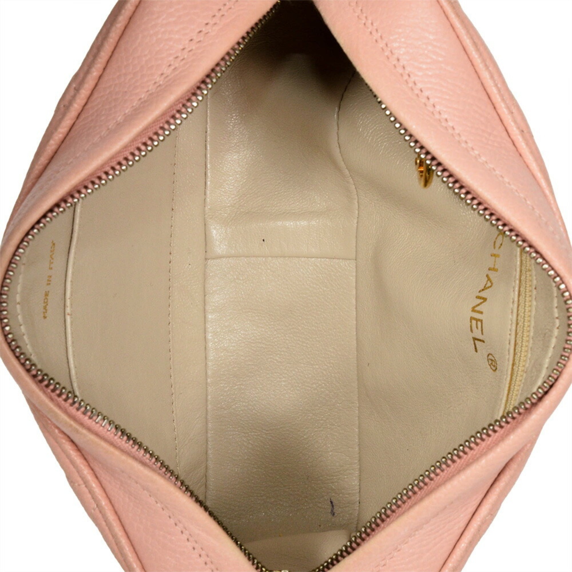 Chanel Pink Grained Calfskin Shoulder Bag (Pre-Owned)