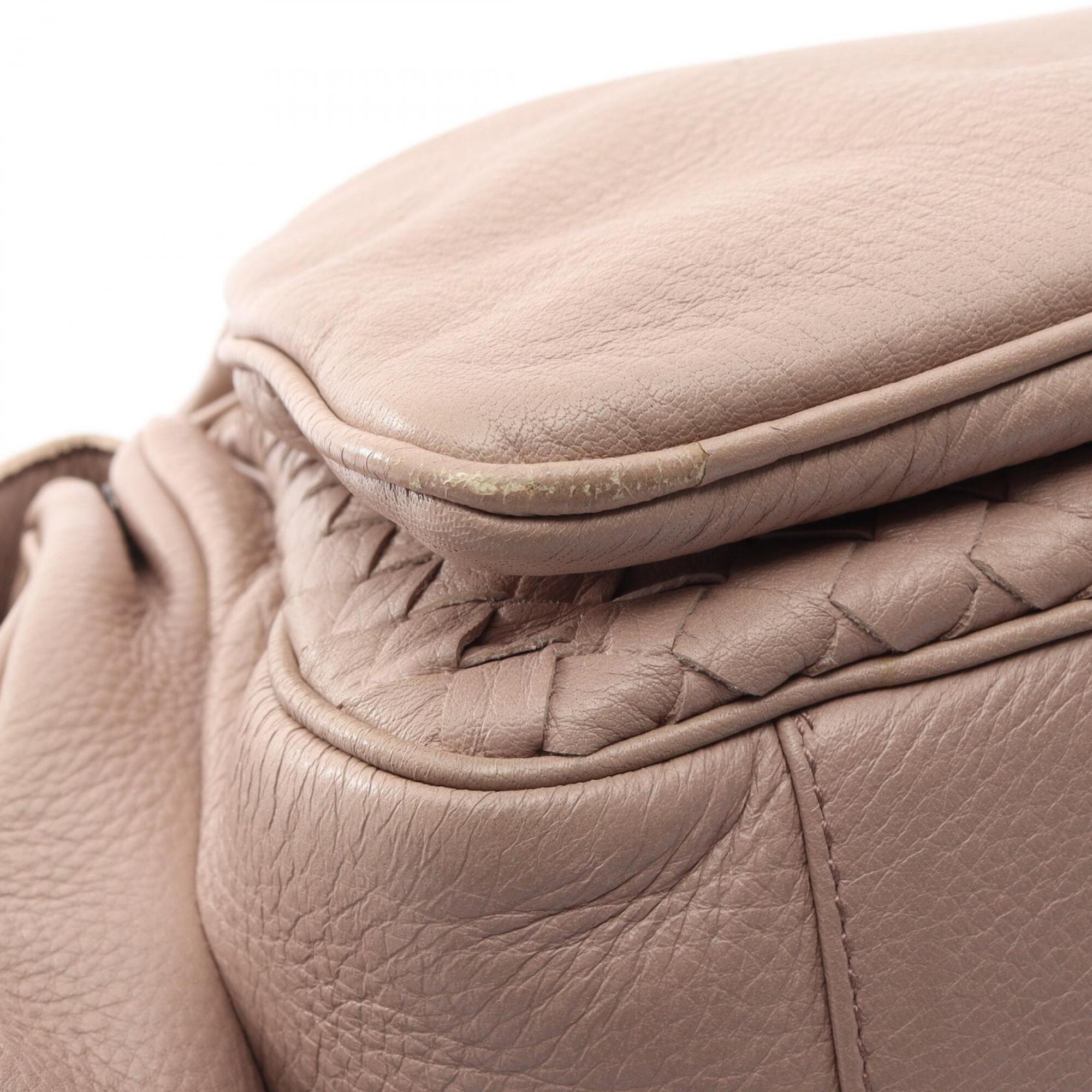 Bottega Veneta Pink Leather Handbag Shoulder Bag (Pre-Owned)