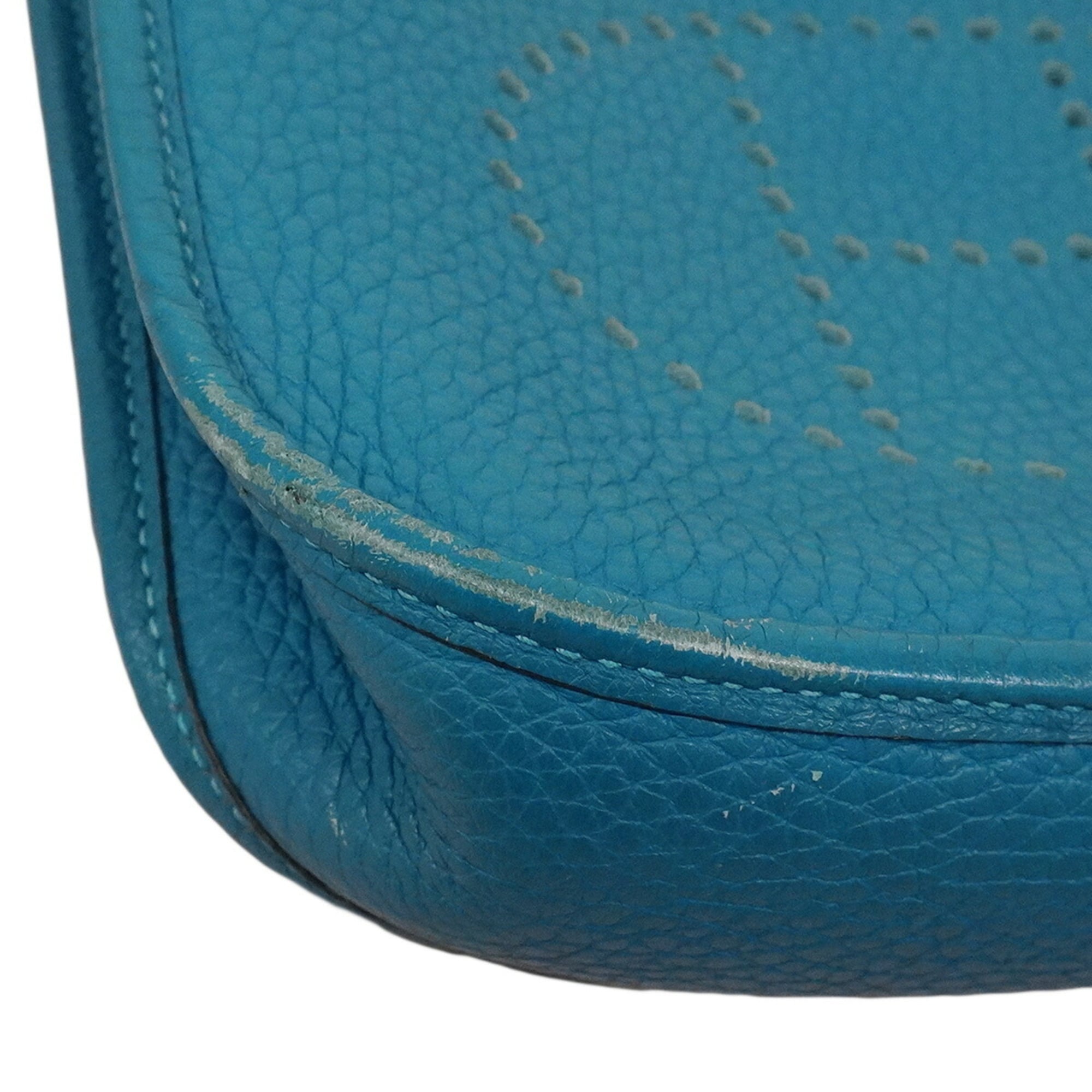 Hermes Blue Taurillon Clemence Leather Shoulder Bag (Pre-Owned)