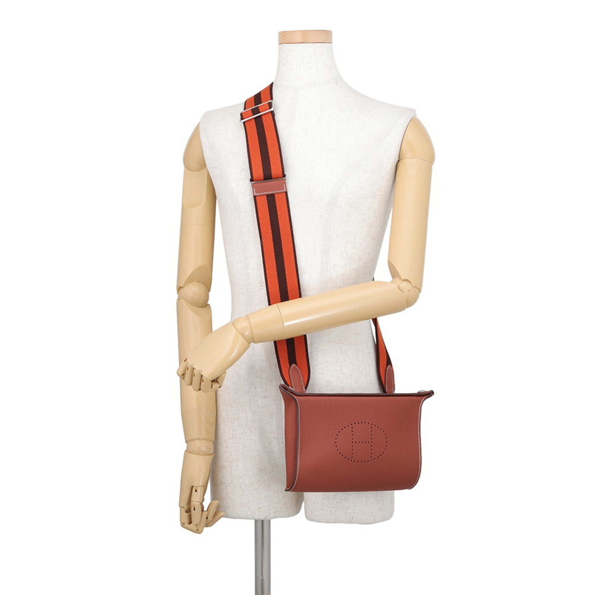 Hermes Brique Havane Sienne Togo Leather Handbag Shoulder Bag (Pre-Owned)