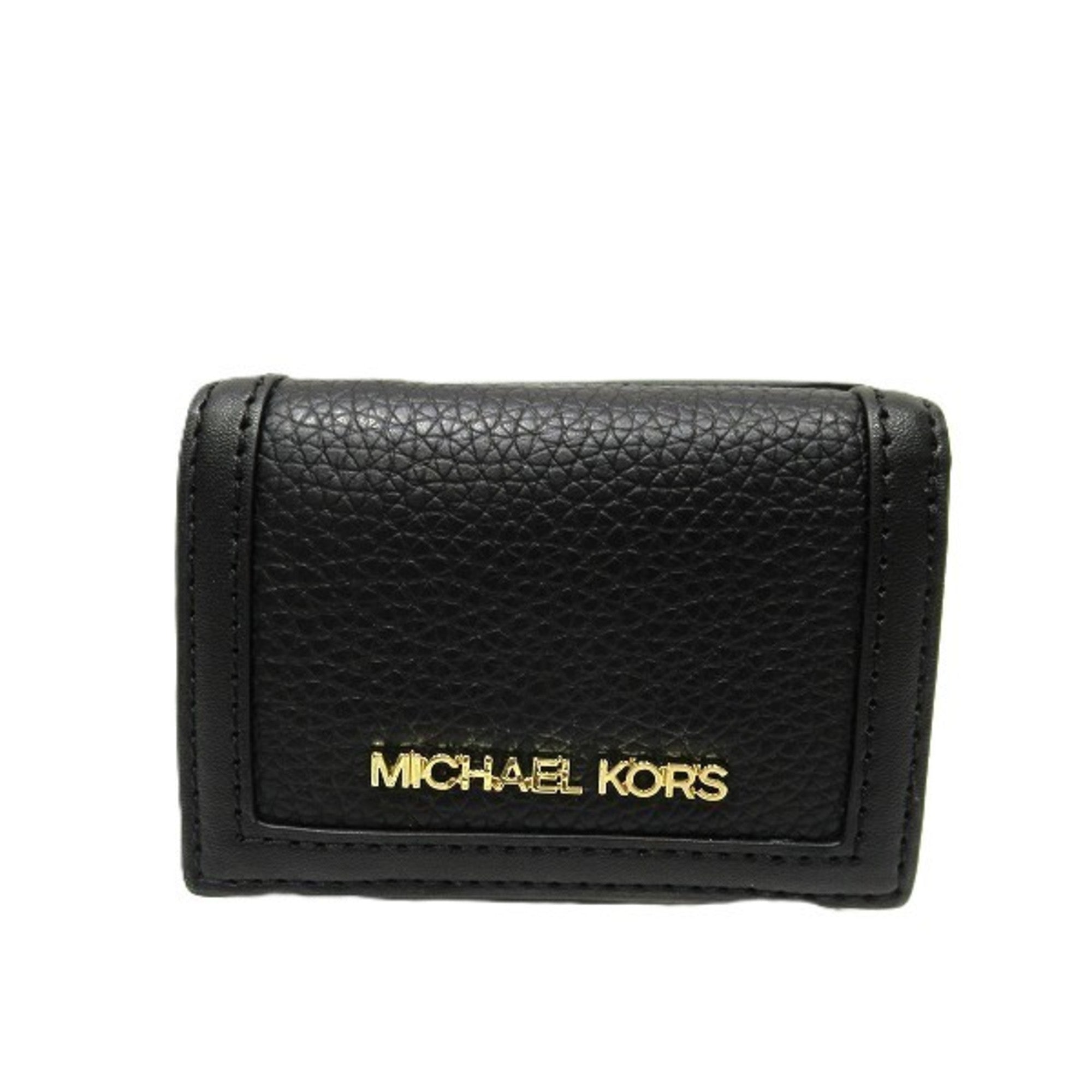 Michael Kors Black Leather Wallet (Tri-Fold) (Pre-Owned)