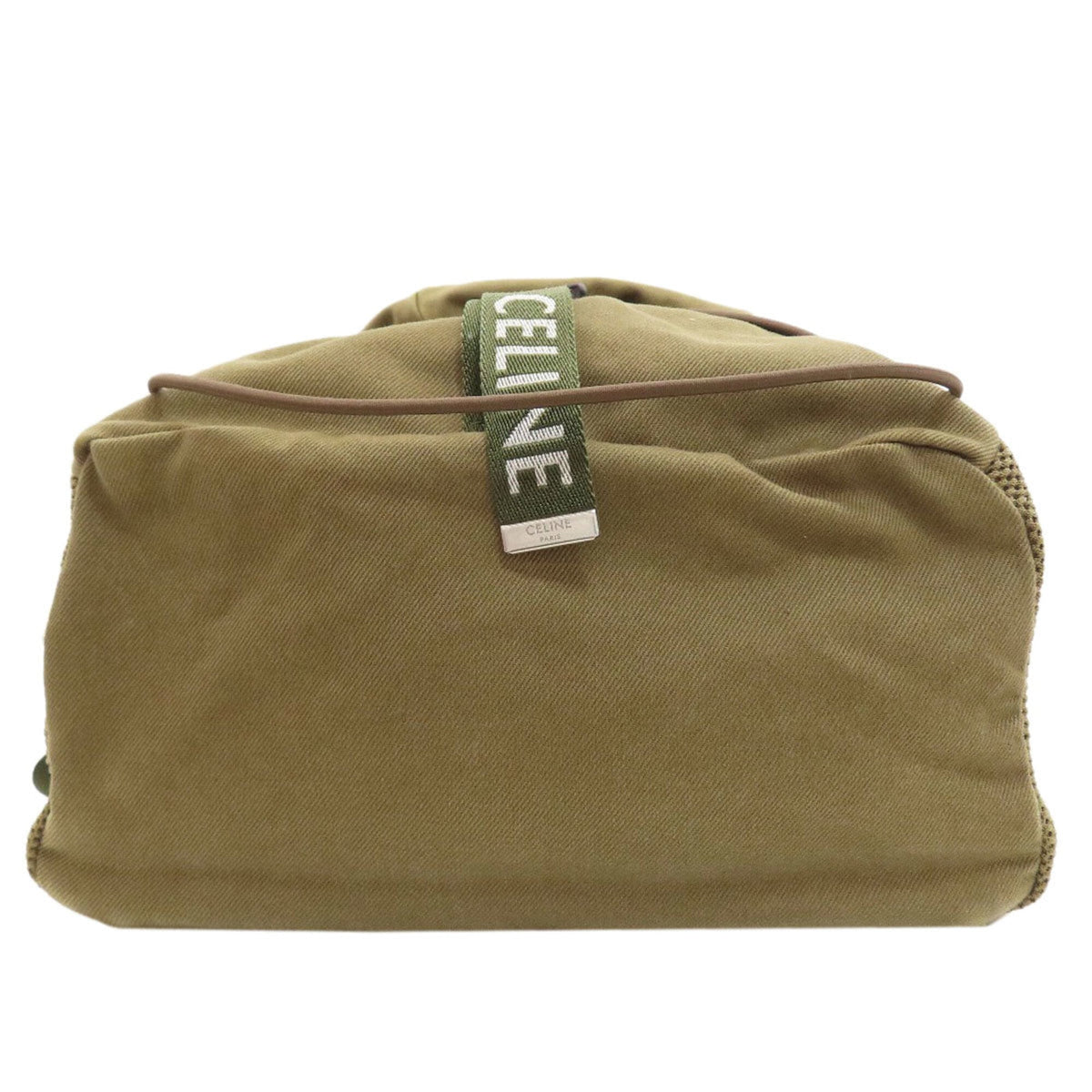 Celine Green Khaki Canvas Backpack (Pre-Owned)