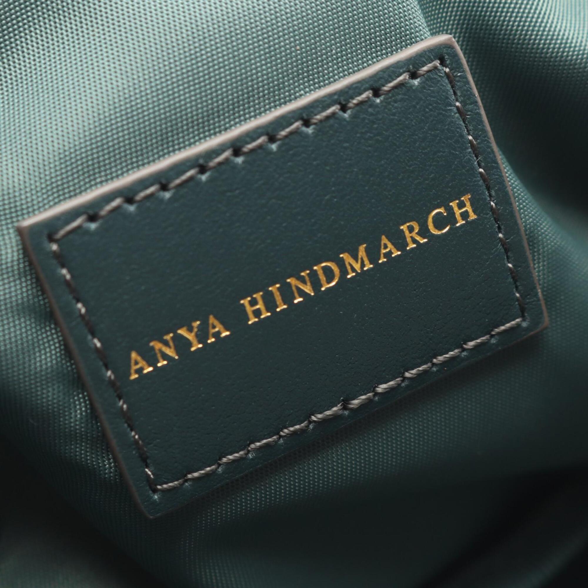 Anya Hindmarch Green Nylon Leather Handbag Tote Bag (Pre-Owned)