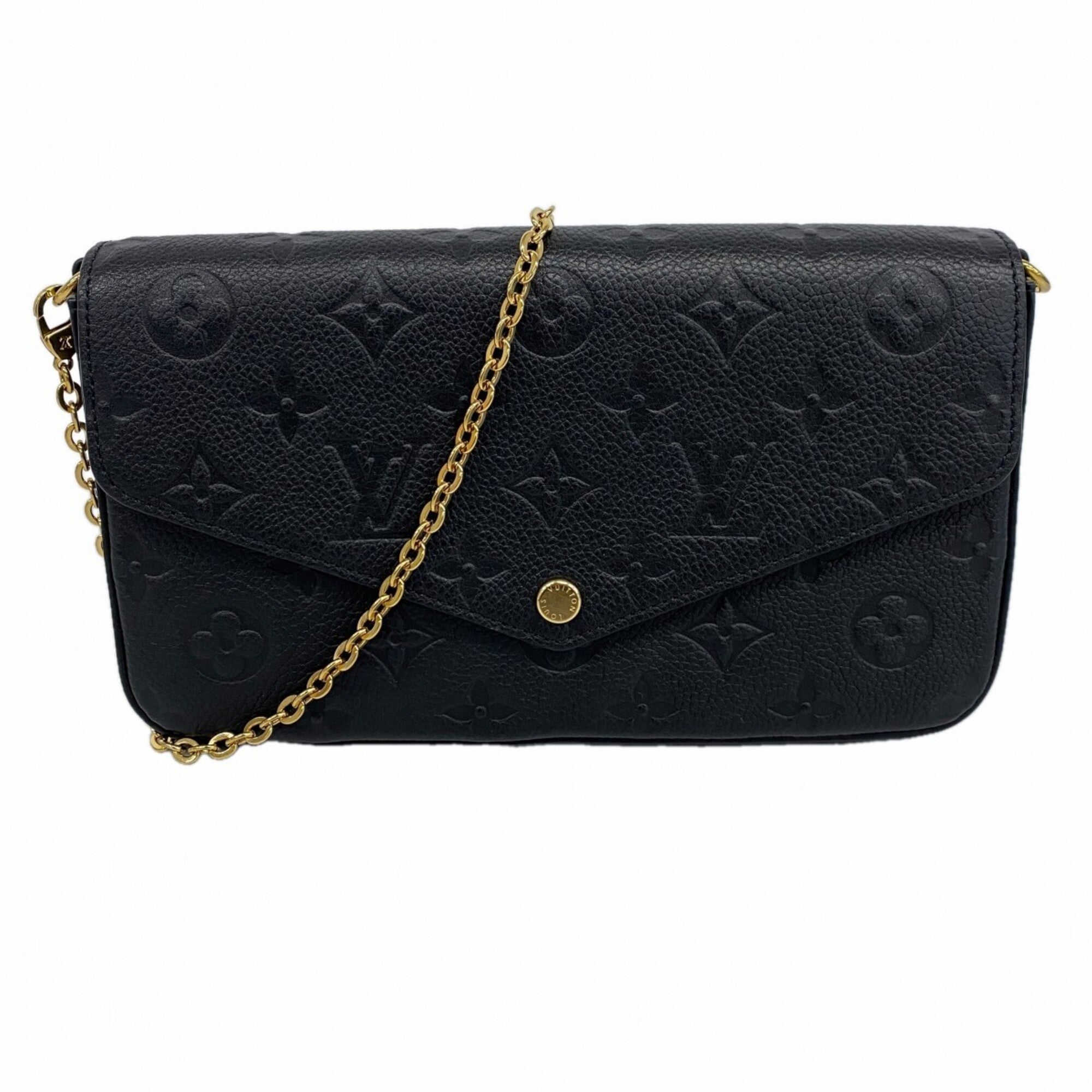 Louis Vuitton Noir Chain/Shoulder Wallet (Pre-Owned)