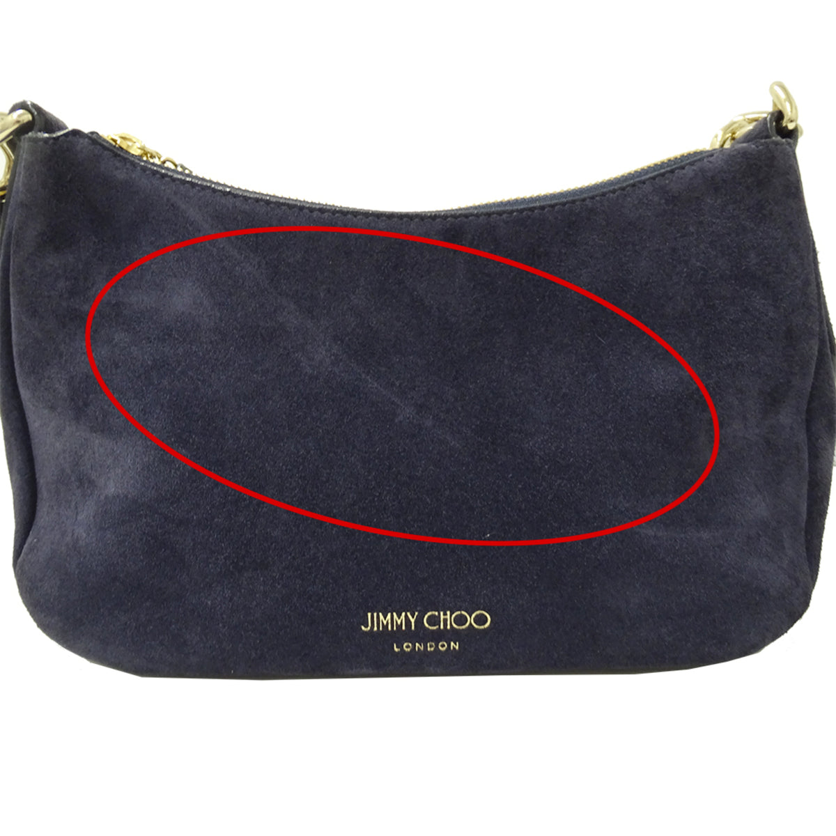 Jimmy Choo Navy Leather Handbag Shoulder Bag (Pre-Owned)