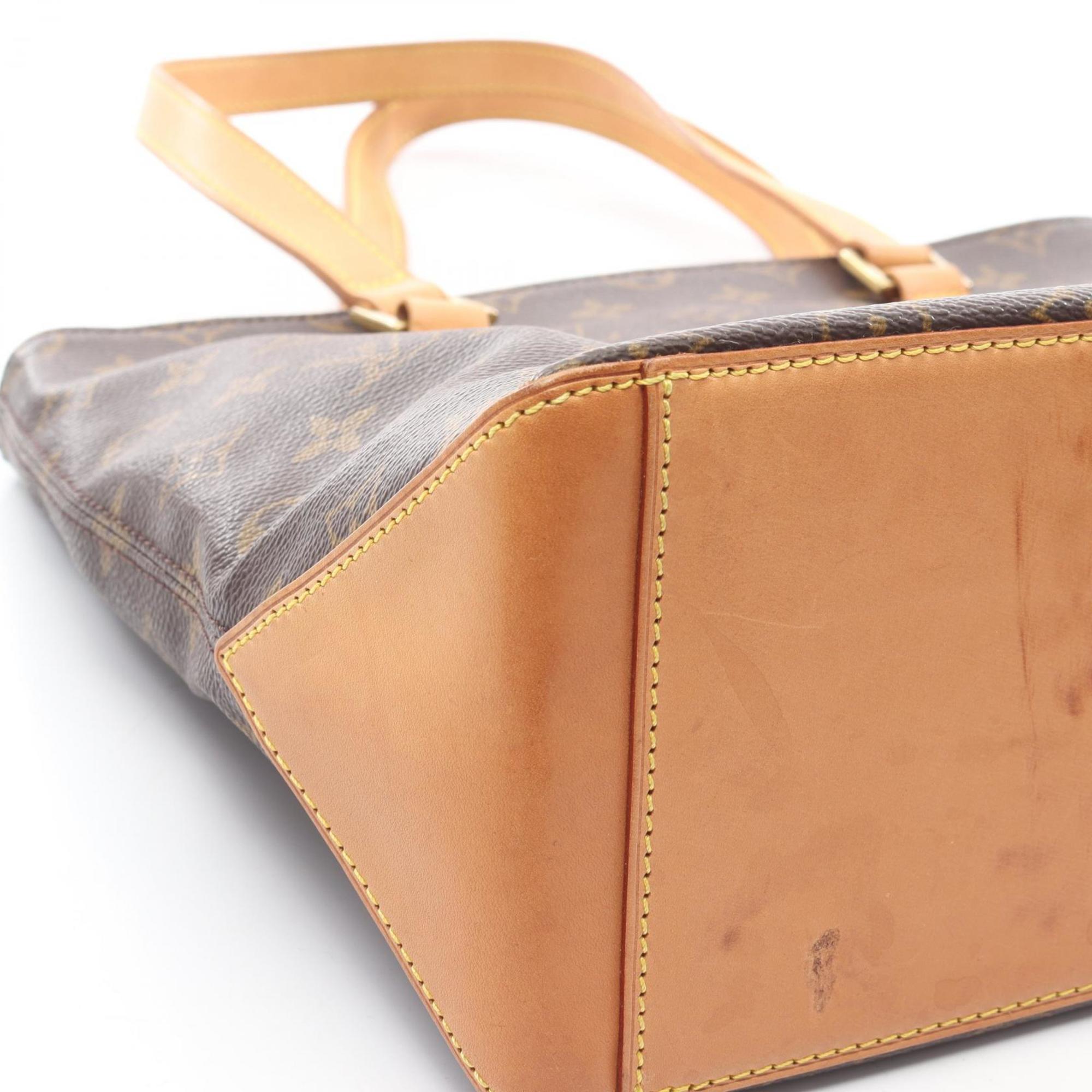 Louis Vuitton Brown Coated Canvas Leather Handbag Shoulder Bag (Pre-Owned)