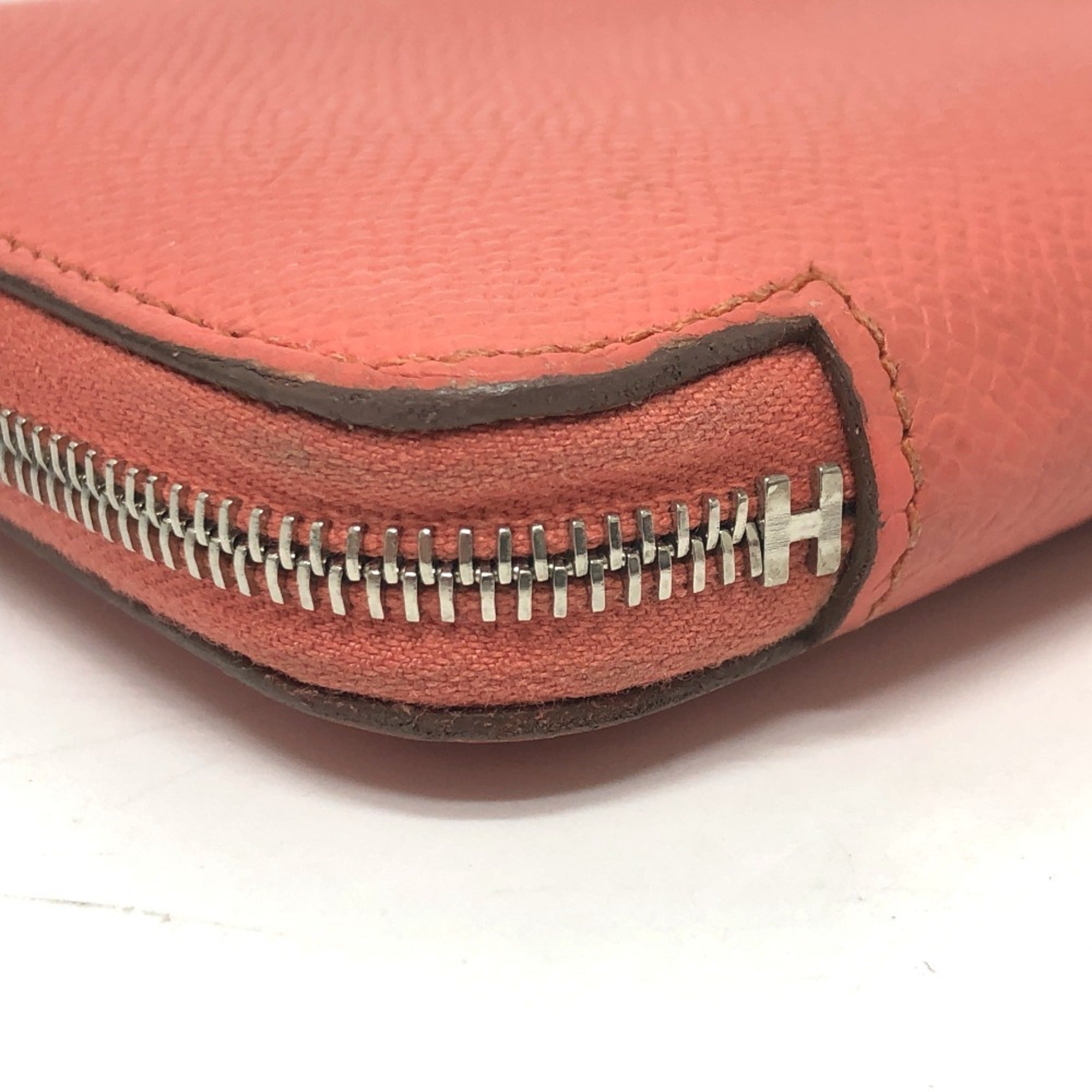 Hermes Azap Pink Epsom Leather Long Wallet (Bi-Fold) (Pre-Owned)