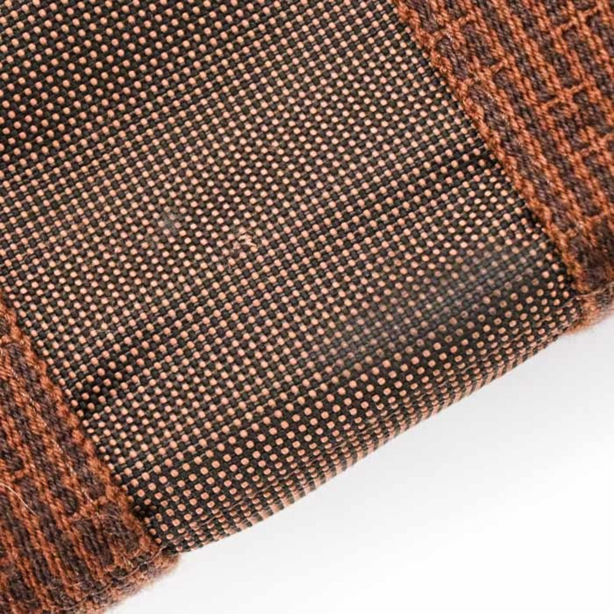 Hermes Brown Nylon Canvas Handbag Tote Bag (Pre-Owned)