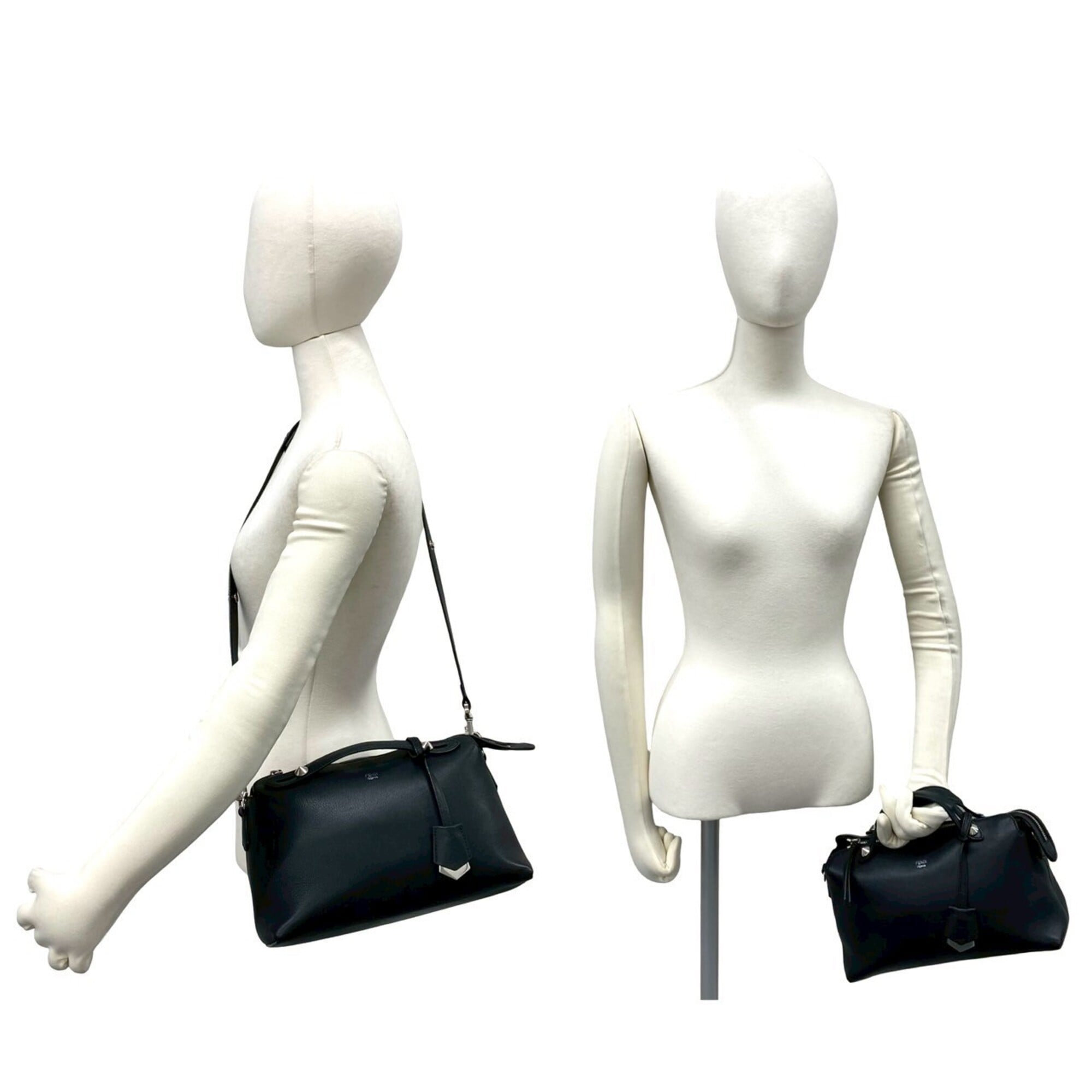 Fendi Black Leather Handbag Shoulder Bag (Pre-Owned)