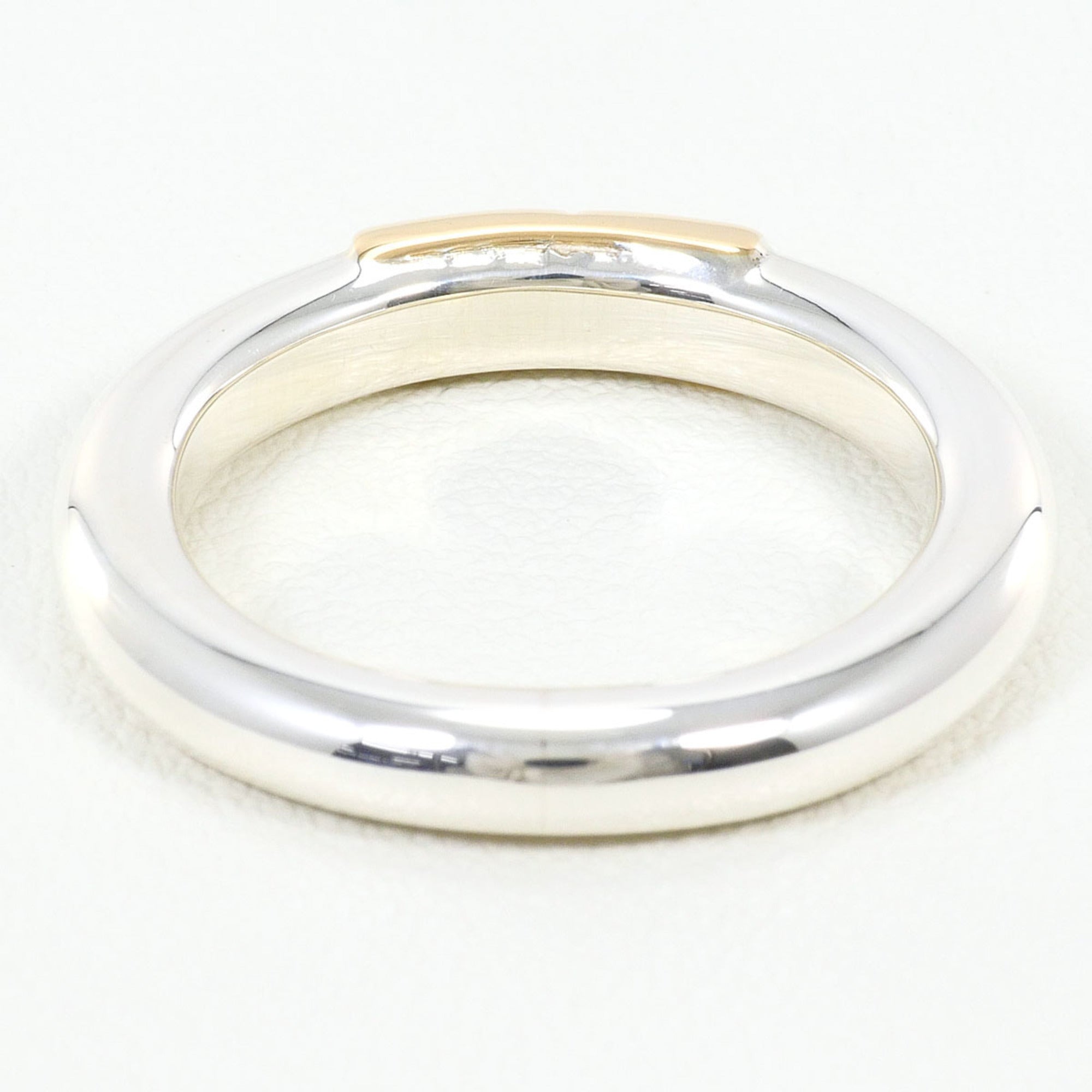 Unbranded Silver Yellow Gold Yellow Gold (18K) Silver Band Ring (Pre-Owned)